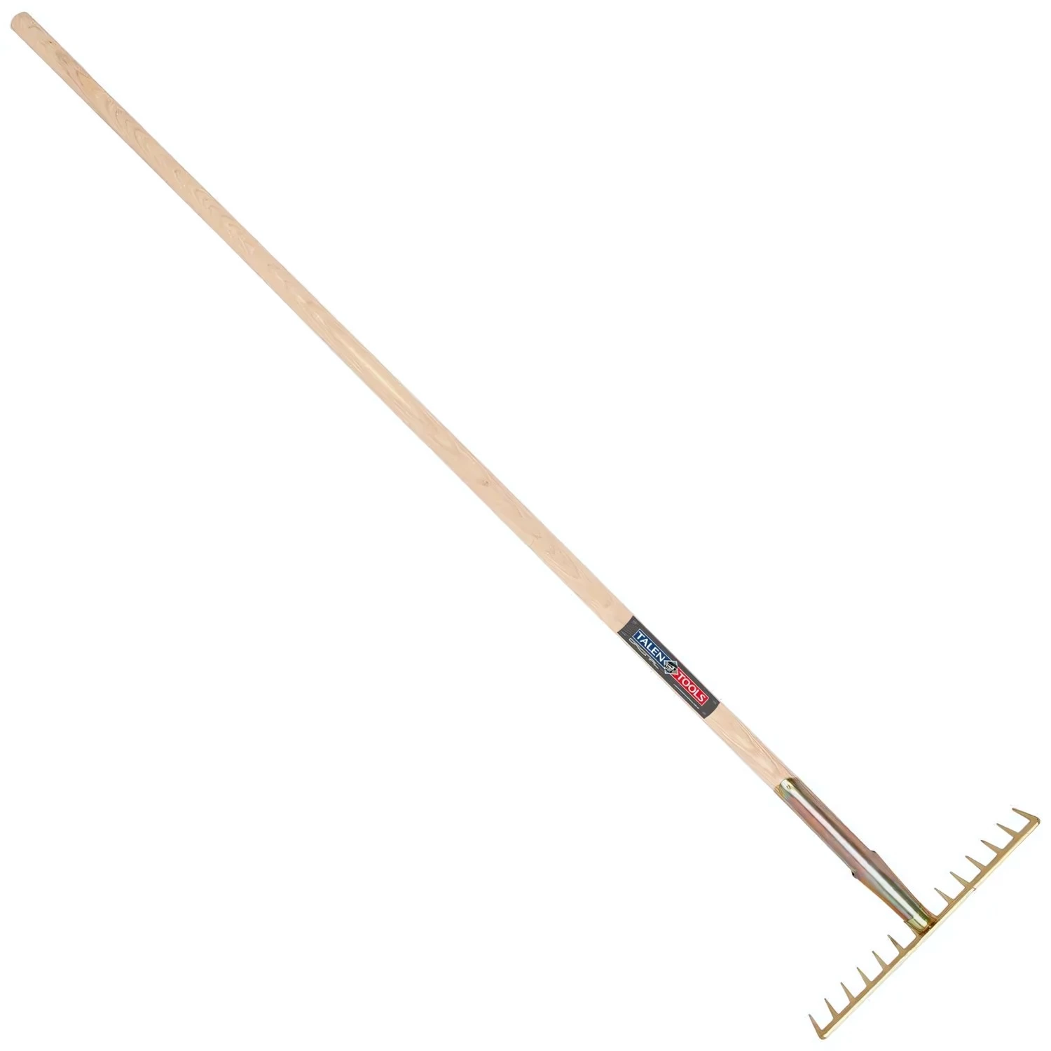 Talen Tools F14 Râteau à asphalte - 14 dents - 35 cm - Acier forgé - Manche en frêne - 160 cm