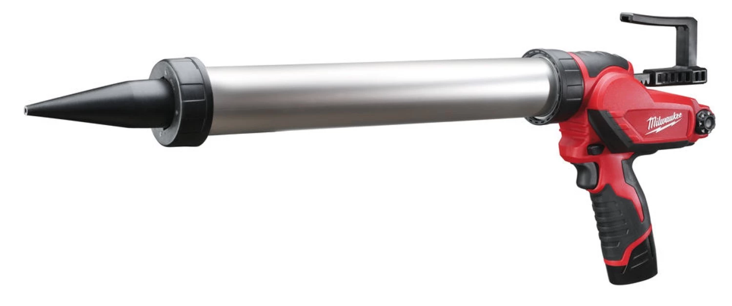 Milwaukee M12 PCG/600A-201B 12V Li-Ion Accu lijm- en kitspuit set (1x 2.0Ah accu) incl. worsthouder in tas-image