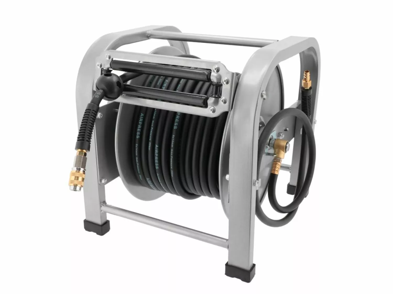 Airpress 46508 Enrouleur de tuyau d'air PU - 1/4" – 8 x 14 mm – 30 m – 20 bar-image