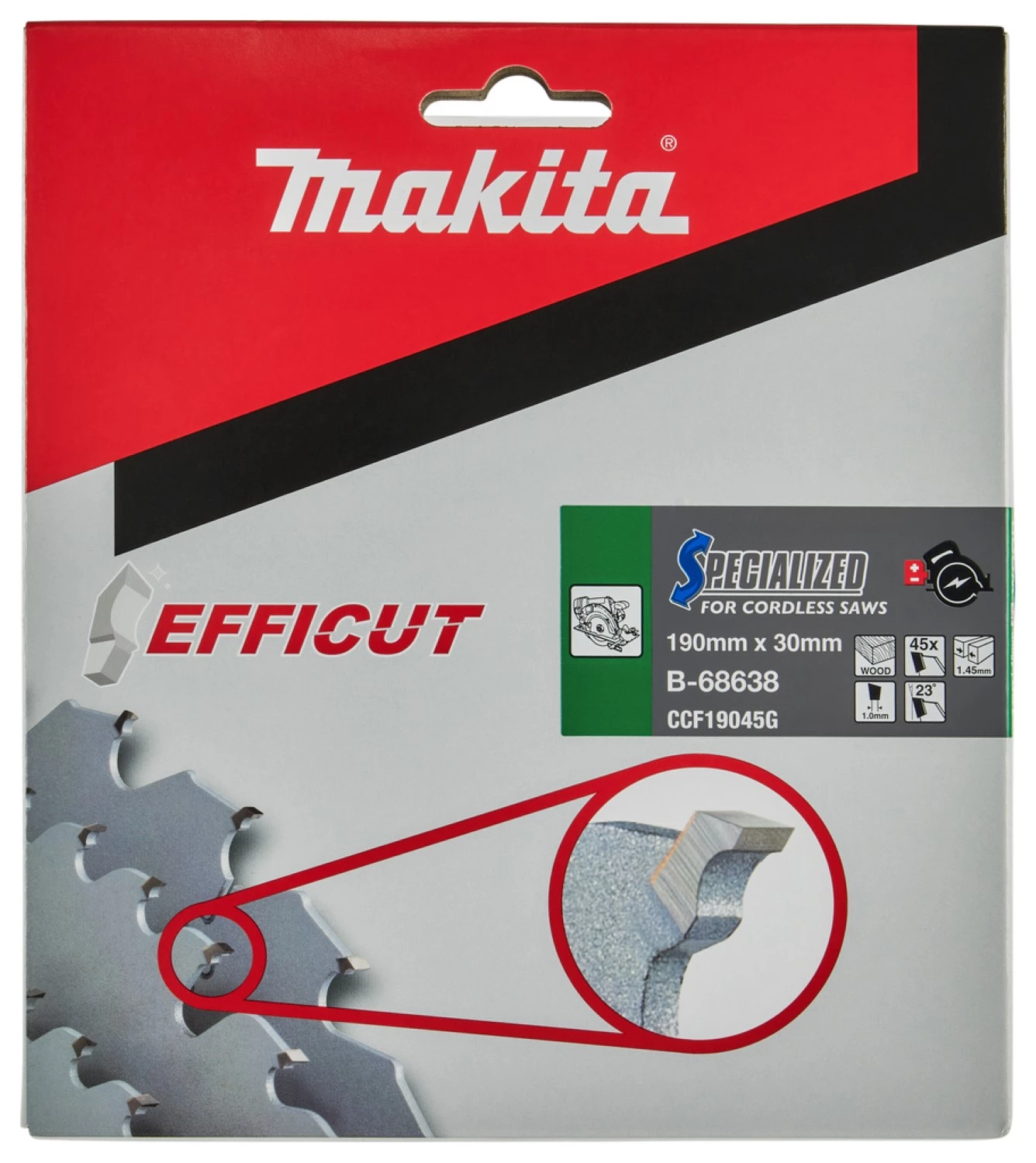 Makita B-68638 Cirkelzaagblad Hout - 190x30x1,45mm 45T-image