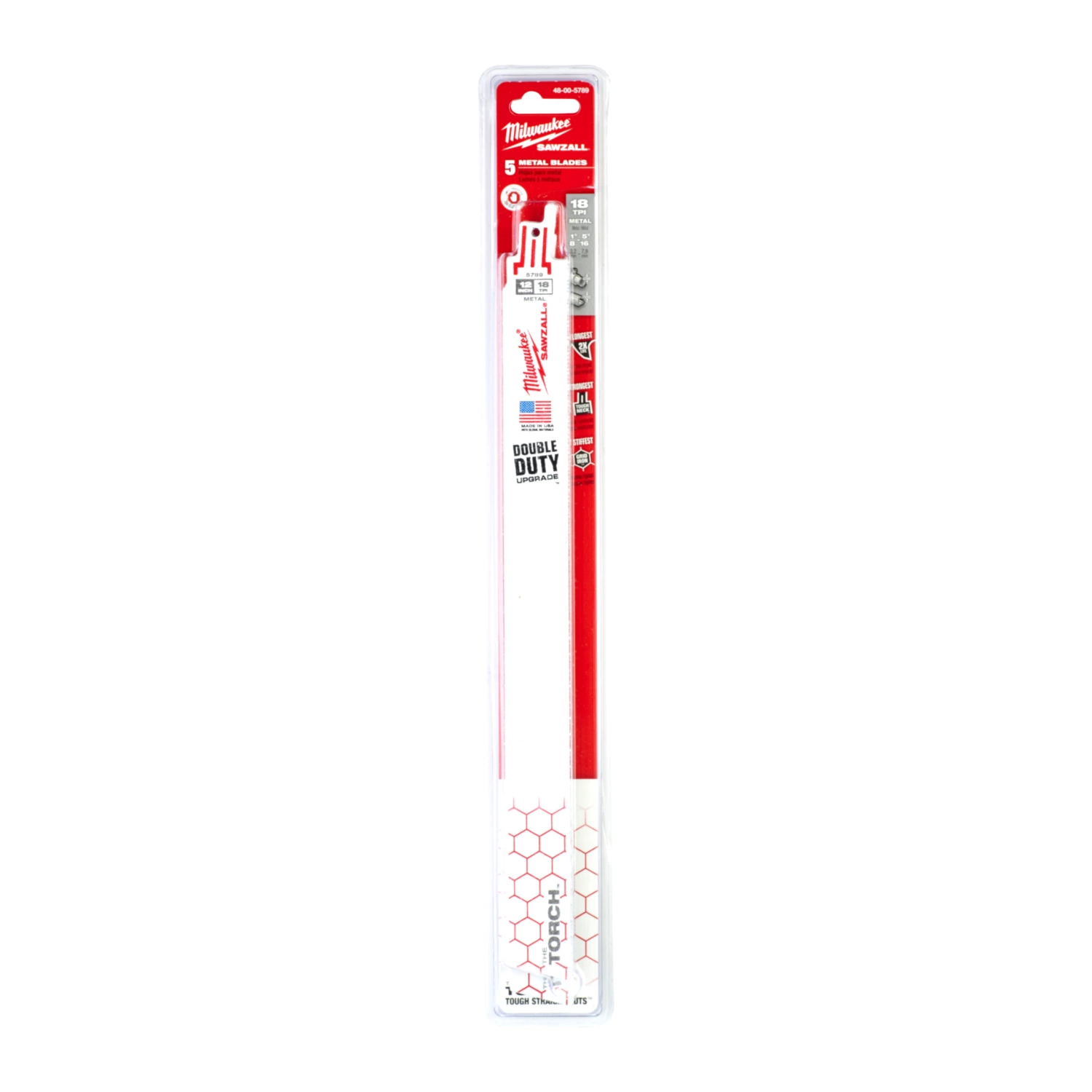 Milwaukee 48475714 Lame de scie alternative Sawzall TORCH - 300 x 10TPI - métal - 5 pcs.-image