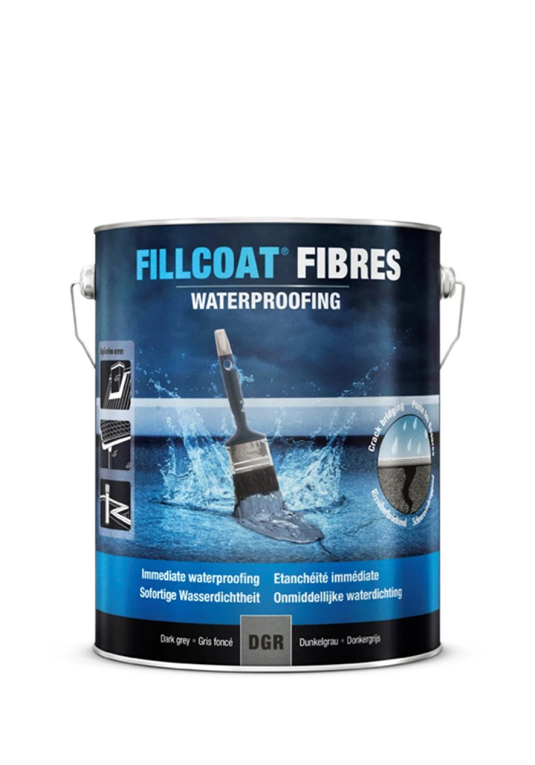 Rust-Oleum Fillcoat Fibres Dark Grey 5 L-image