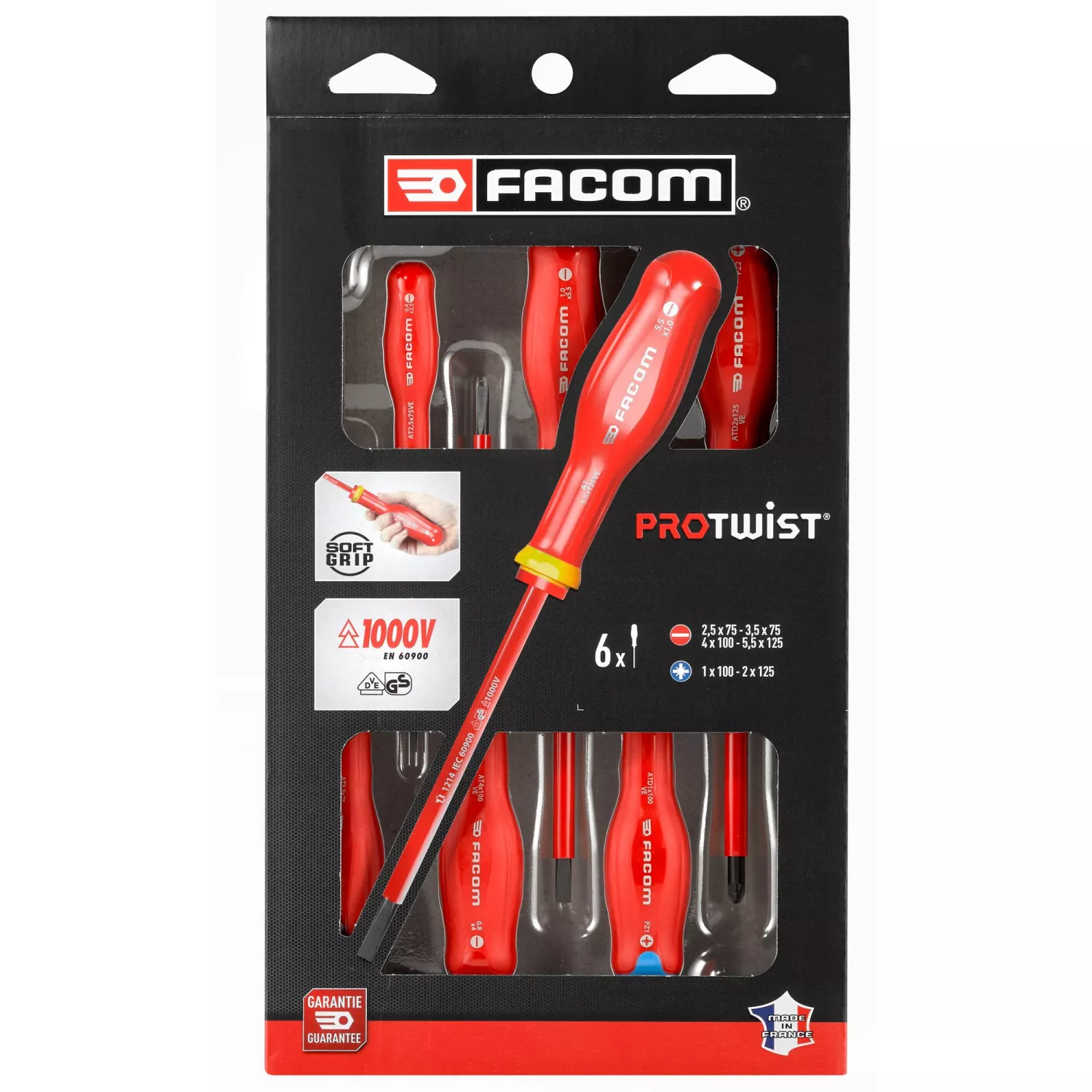 Facom ATDVE.J6PB 6 pièces Protwist jeu de tournevis VDE - PZ/SL