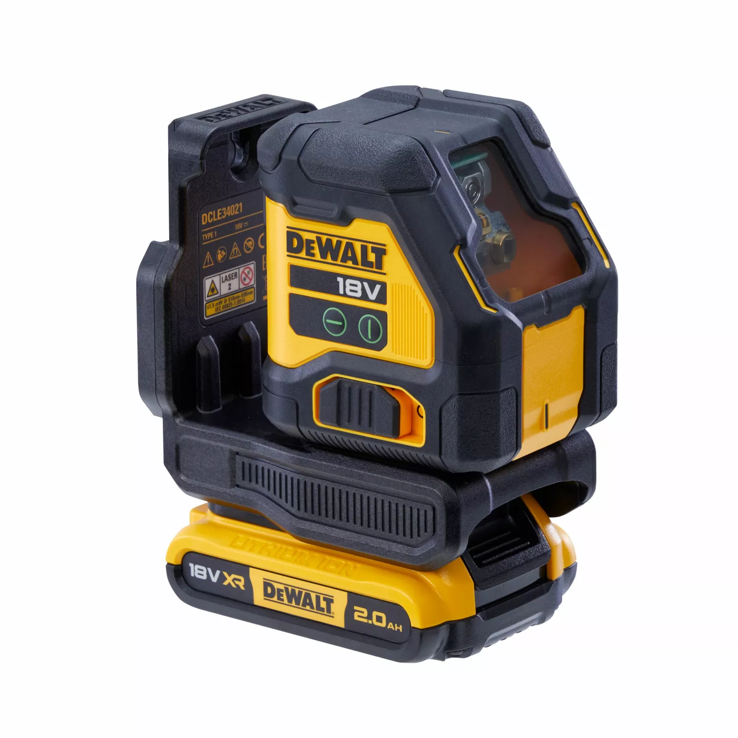 DeWALT DCLE34021N 18V Laser en croix - Vert - 2x 55m - 2 lignes - IP54-image