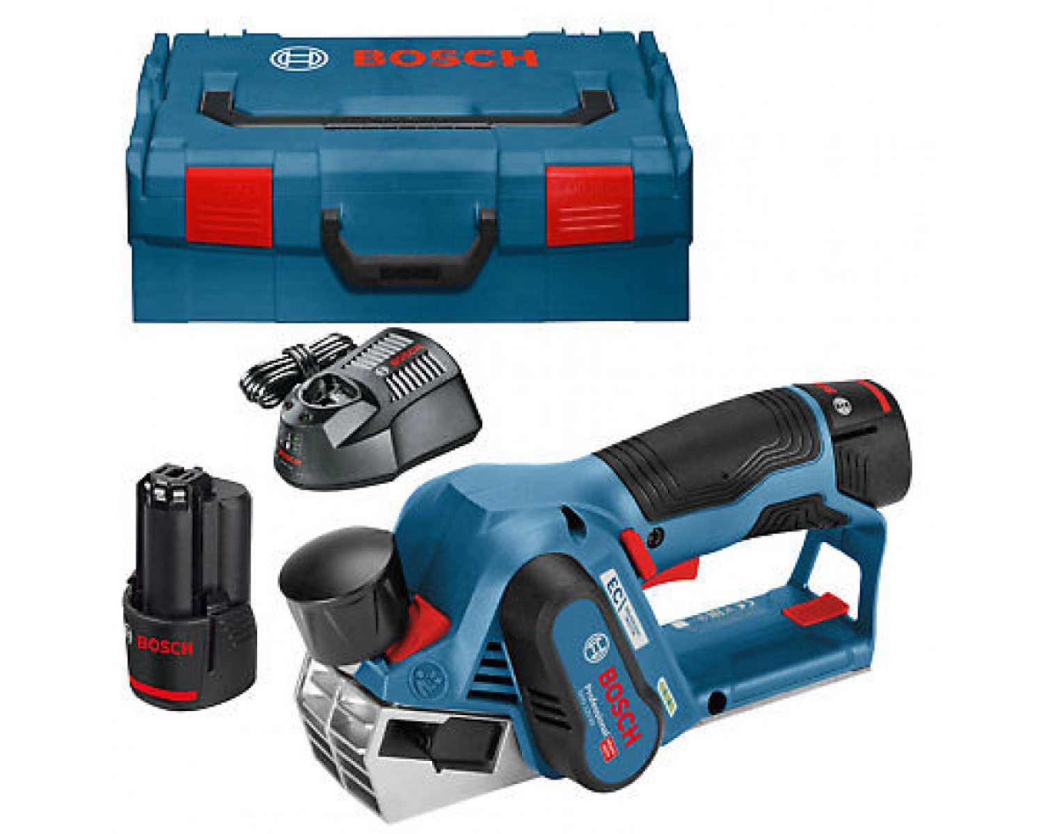 Bosch GHO 12V-20 12V Li-Ion accu schaafmachine set (2x 3.0Ah accu) in L-Boxx - koolborstelloos-image