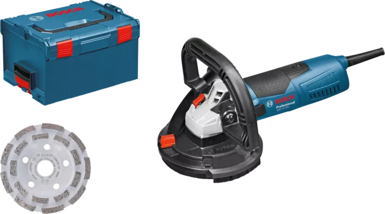 Bosch GBR 15 CAG Betonschuurmachine in L-Boxx - 1500W - 125mm-image
