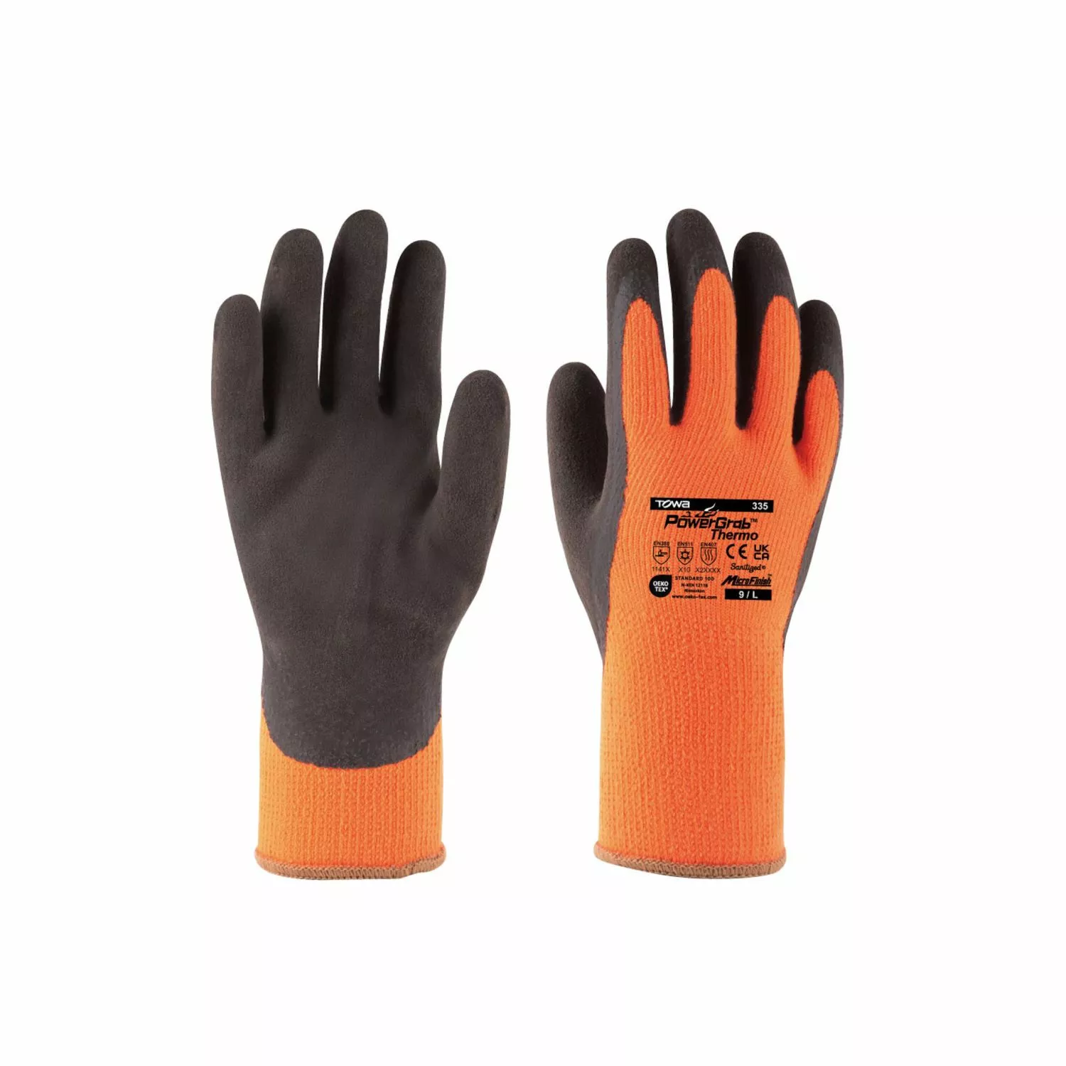 Towa 100-101-019-07 Gants de travail PowerGrab Thermo Orange 335 - taille 07-image