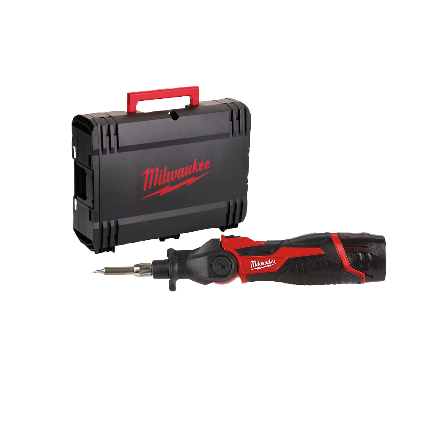 Milwaukee M12 SI-201C 12V Li-Ion accu Subcompacte Soldeerbout set (1x 2Ah accu) in koffer-image