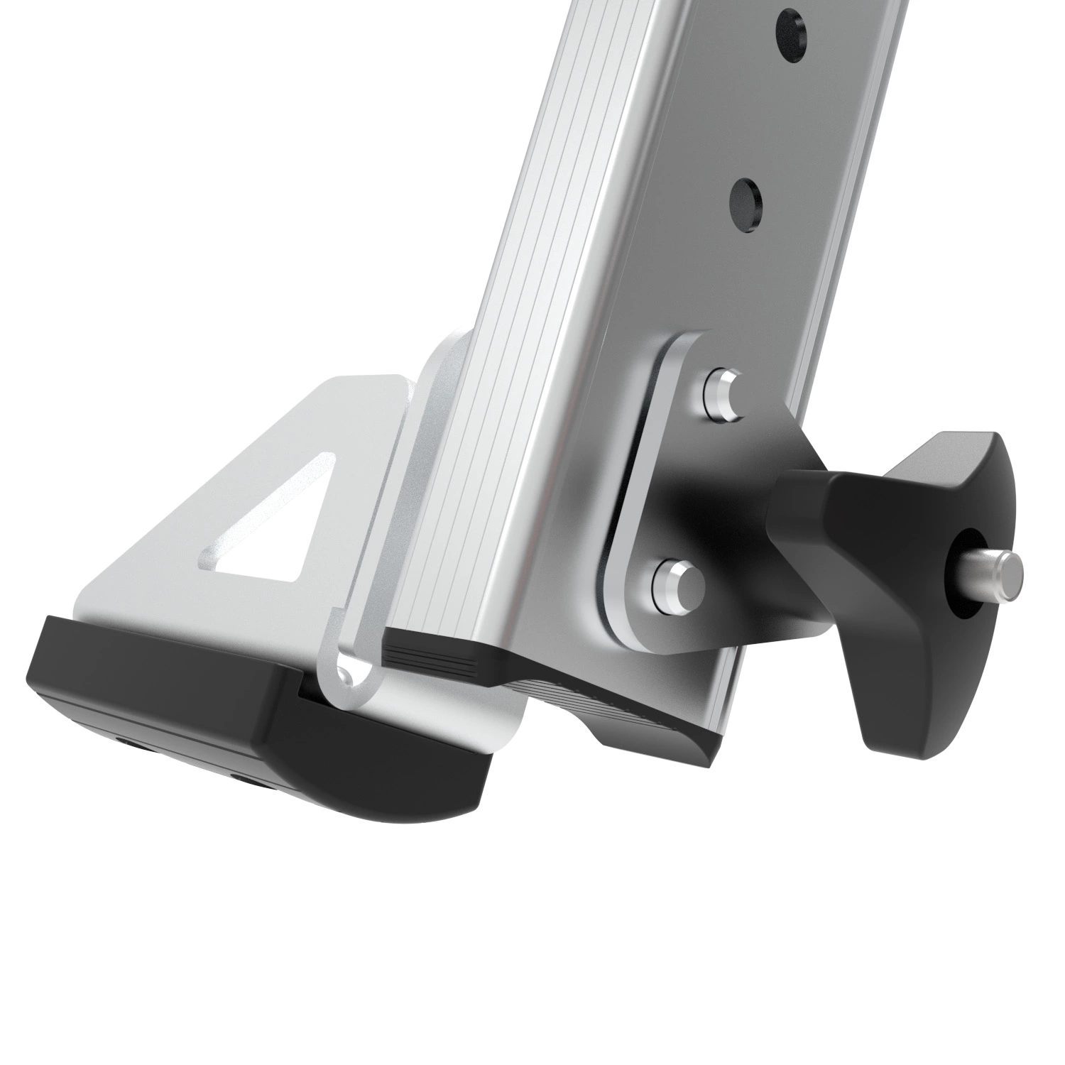 Little Jumbo 1702274304 Trekker Escabeau - Simple - Aluminium - 1 x 4 marches - max. hauteur de travail 2,9m - roues