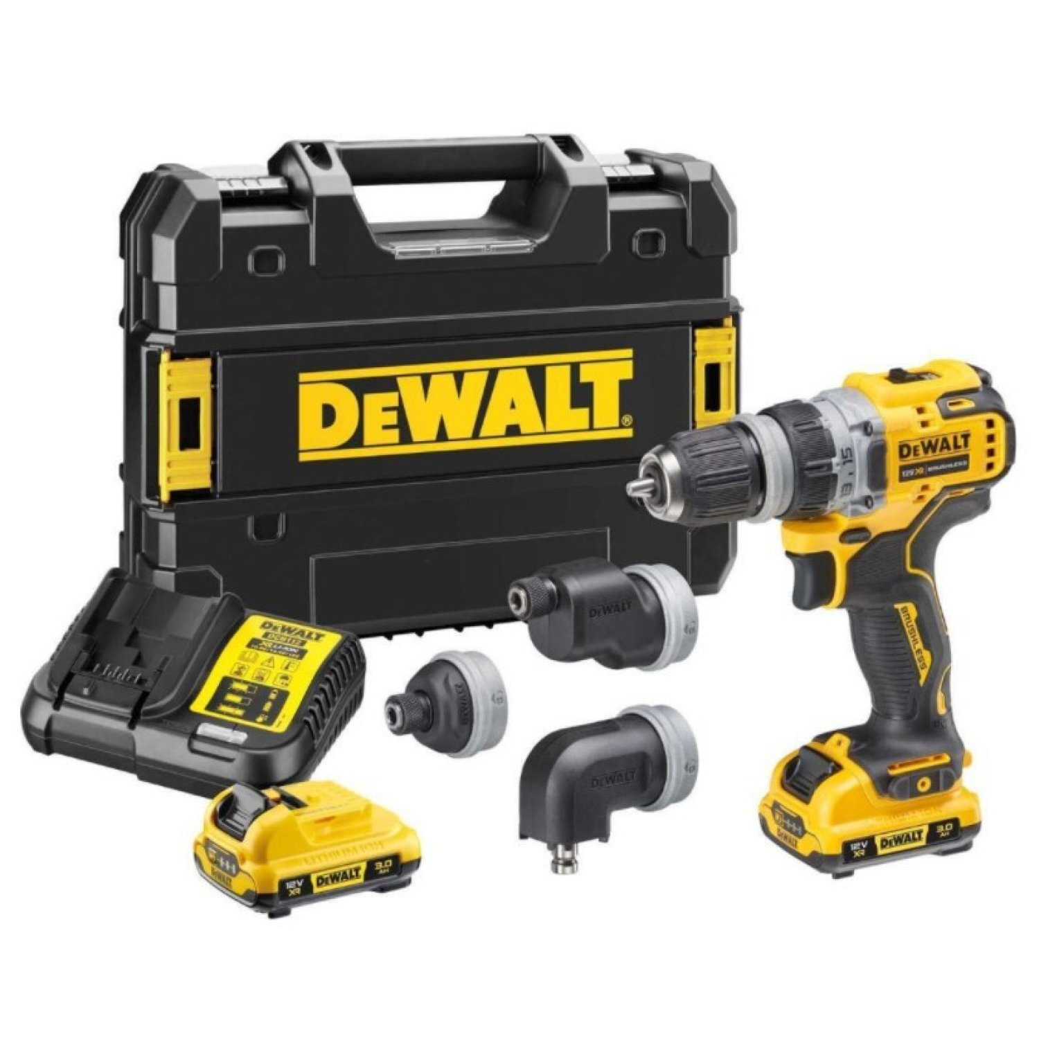 DeWALT DCD703L2T 12V Li-ion Accu Schroefboormachine set (2x 3.0Ah) Multi-head in TSTAK koffer-image