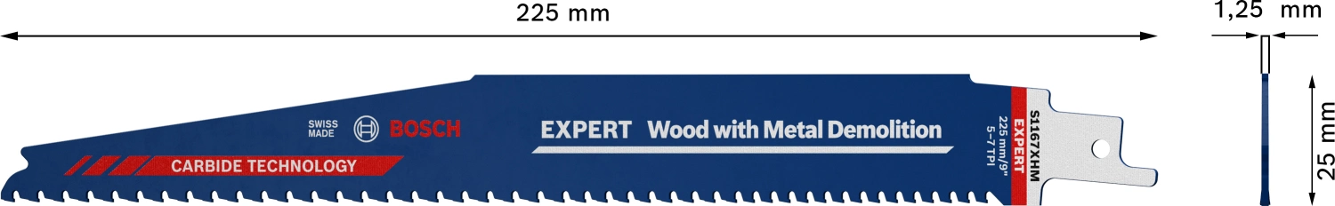 Bosch 2608900398 EXPERT Reciprozaagblad S1167XHM Wood with Metal Demolition-image