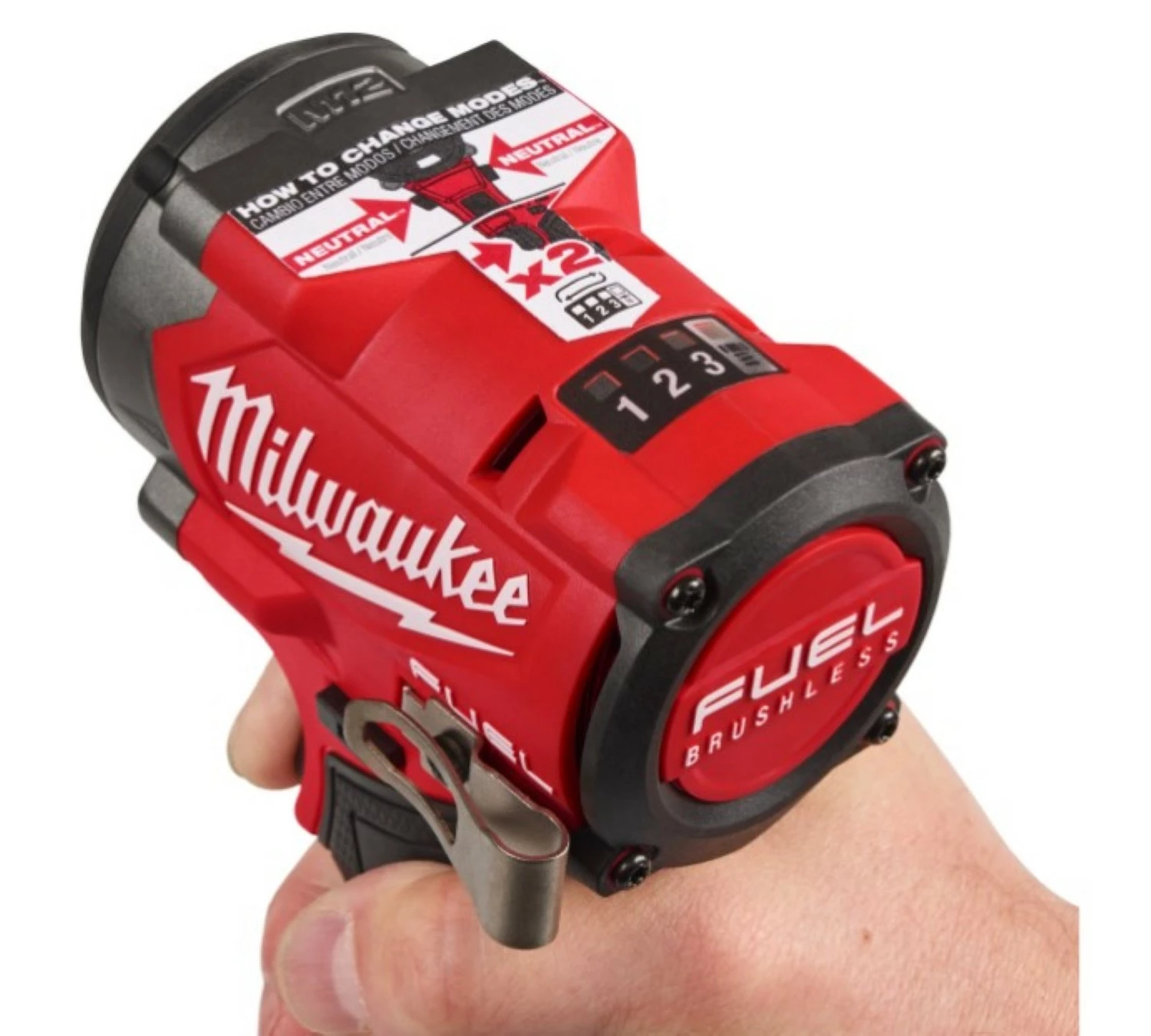 Milwaukee M12 FCIWF38G3-0 12V Li-ion Ensemble de clés à chocs sans fil (2x 2.0Ah Batterie) dans coffret HD - 745Nm - 3/8"-image