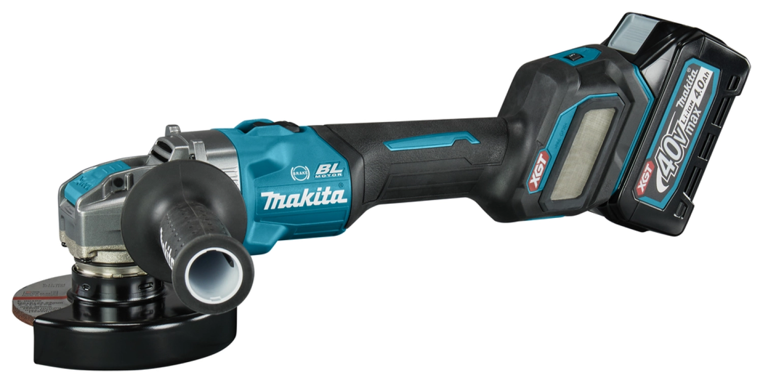 Makita GA041GM201 XGT 40V Max Li-ion Accu Haakse slijper set (2x 4,0Ah) in Mbox - 125 mm - X-LOCK-image