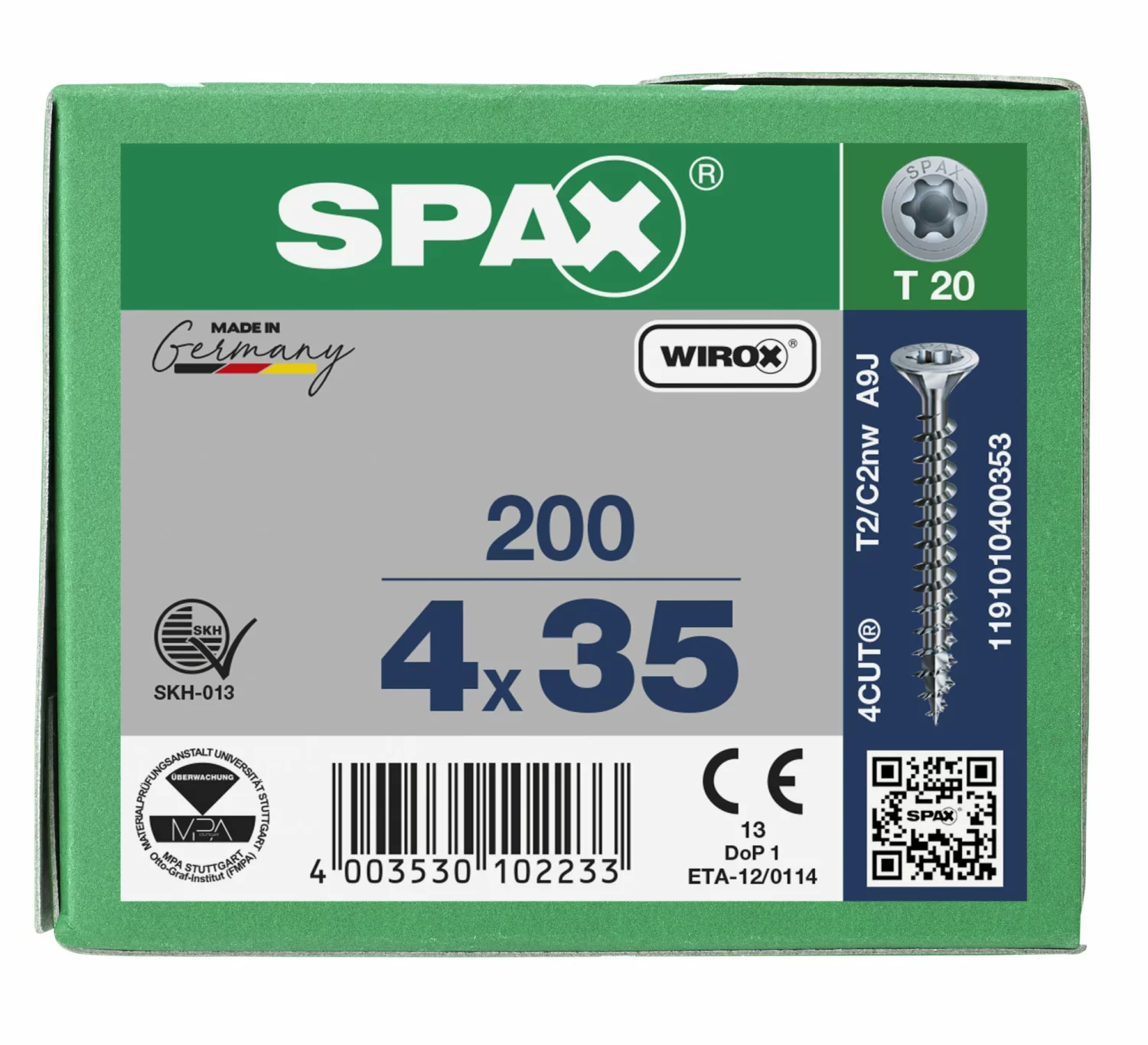 SPAX Universele schroeven platkop - voldraad - T20 - 4.0x35 mm (200st)-image