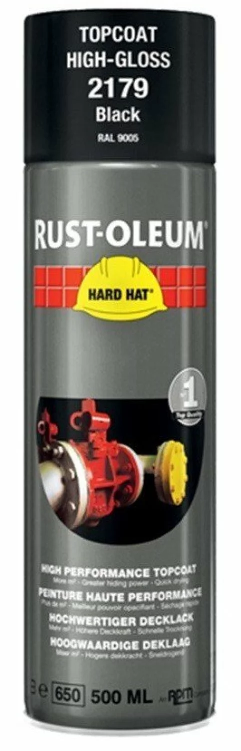 Rust-Oleum Hard Hat Topcoat spray - gitzwart - 0,5L-image