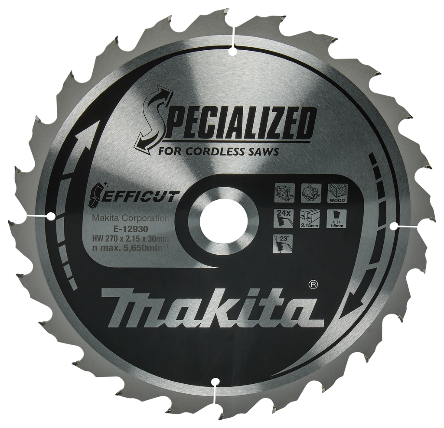 Makita E-12930 Efficut Cirkelzaagblad Hout - 270x30x2,15mm 24T-image