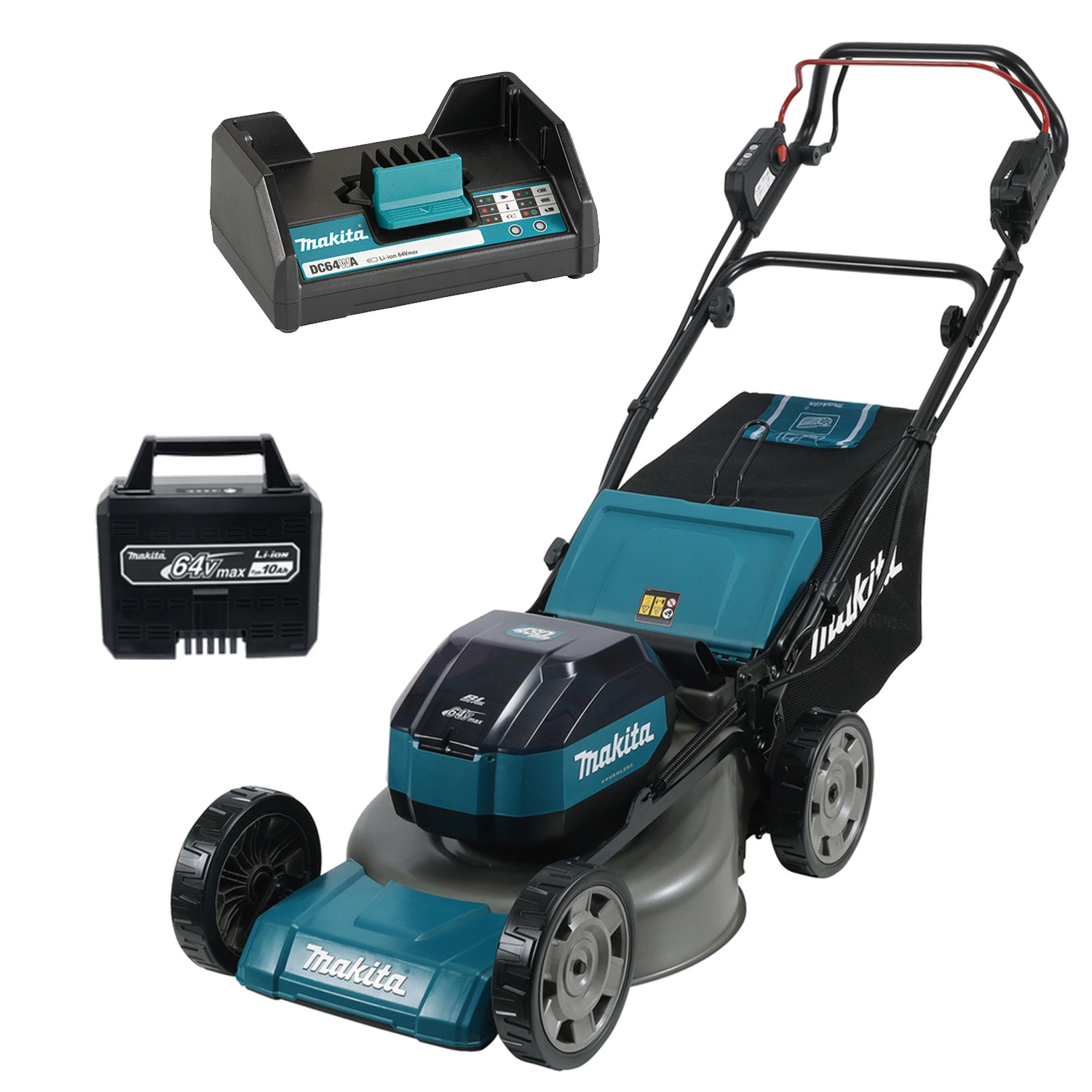 Makita LM003JB101 64V Max Li-Ion Accu Grasmaaier set (1x 10Ah) - 480mm-image