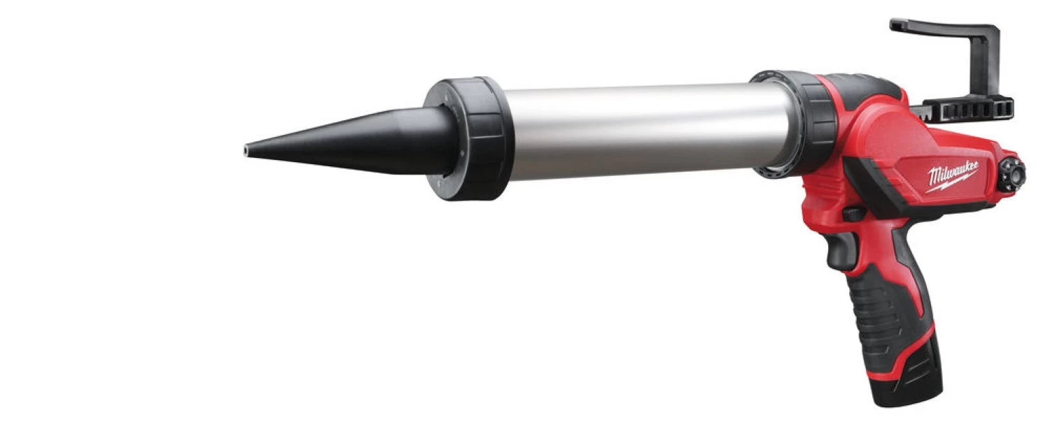 Milwaukee M12 PCG/400A-201B 12V Li-Ion Accu lijm- en kitspuit set (1x 2.0Ah accu) incl. worsthouder in tas-image