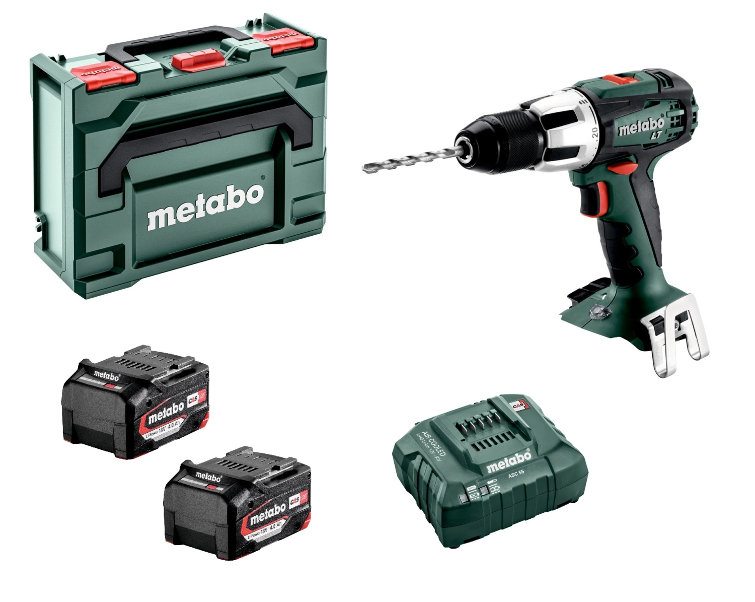 Metabo SB 18 LT 18V Li-Ion accu klopboor-/schroefmachine set (2x 4.0Ah Li-Power accu) in metaBOX-image