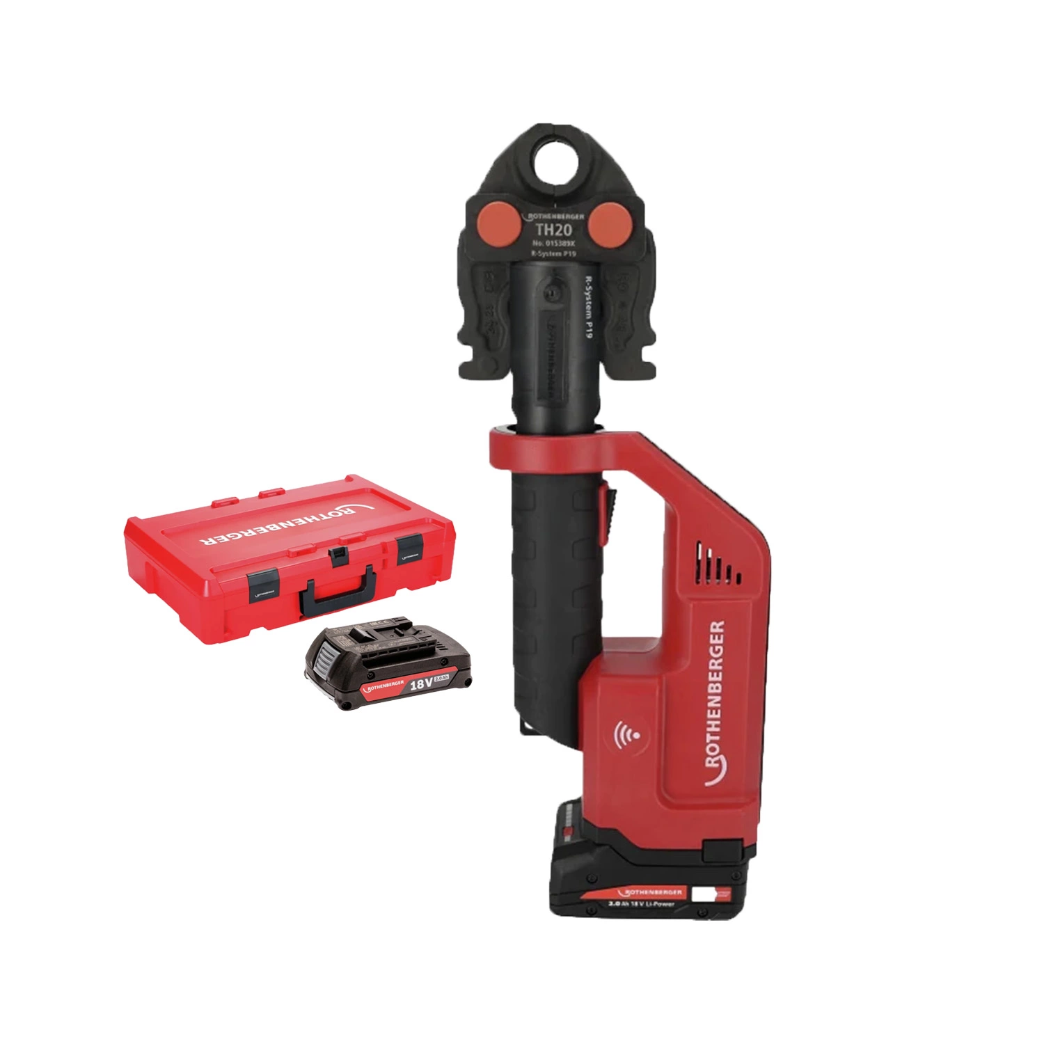 Rothenberger 1000004267 Romax Compact III Kit de base de tige de sertissage à batterie 18 V (1 batterie 2,0 Ah + chargeur) dans un coffret - AMPShare