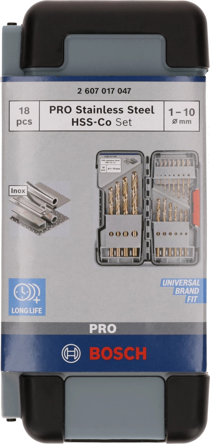 Bosch 2607017047 PRO 18-delige HSS-Co spiraalboorset - roestvrij staal-image