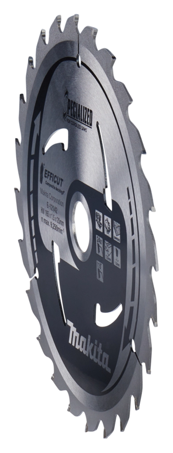 Makita E-12142 Efficut Lame de scie circulaire WPC - 165x20x1,5mm 24T-image