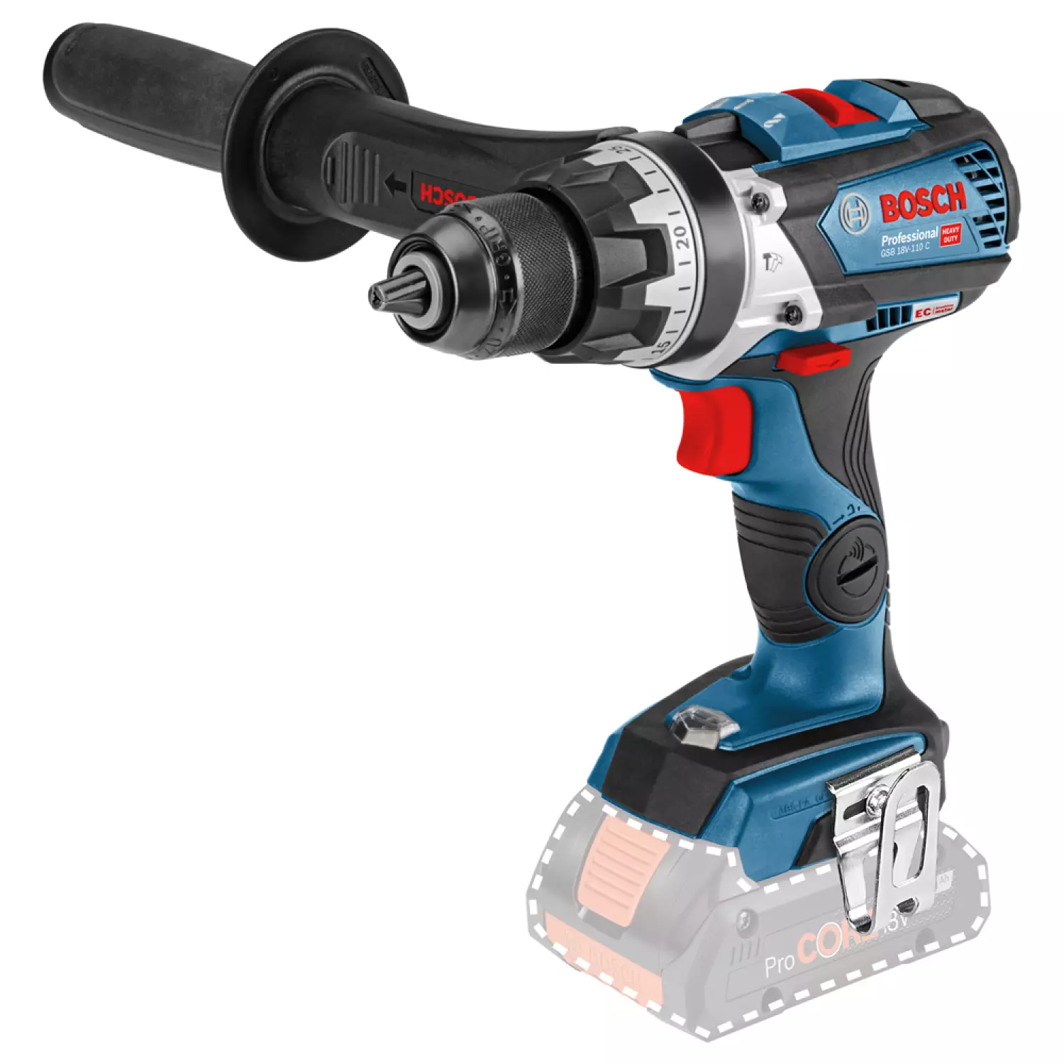 Bosch GSB 18V-110 C 18V Li-Ion corps de visseuse sans fil - 110Nm - sans balais-image