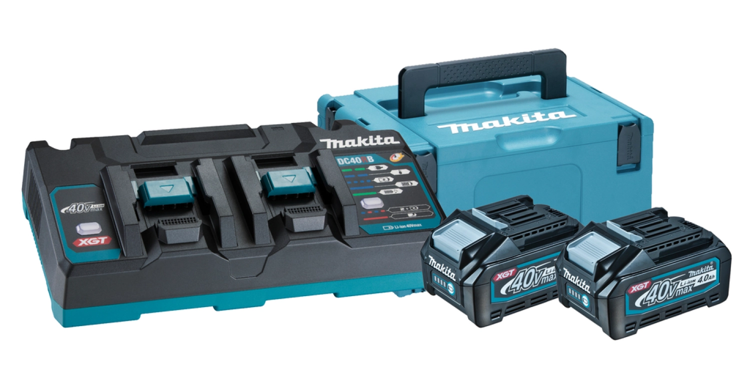 Makita 191U00-8 40V XGT Li-Ion accu starterset (2x 4.0Ah) + duolader in Mbox-image