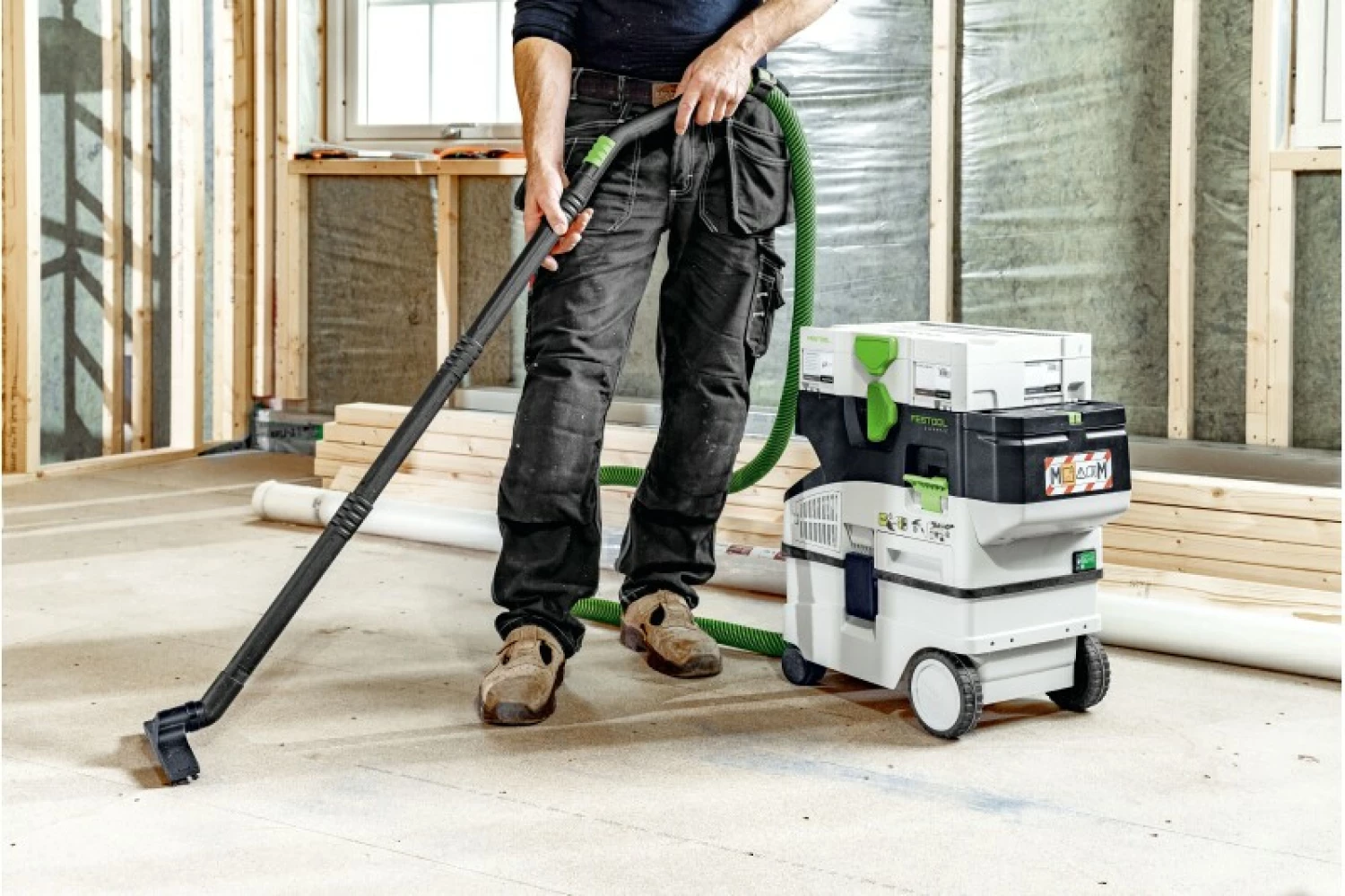 Festool CTLC MINI I-Plus 36V (2x18V) Li-Ion accu stofzuiger set (4x 5,0Ah) - 3100l/min - Stofklasse L-image