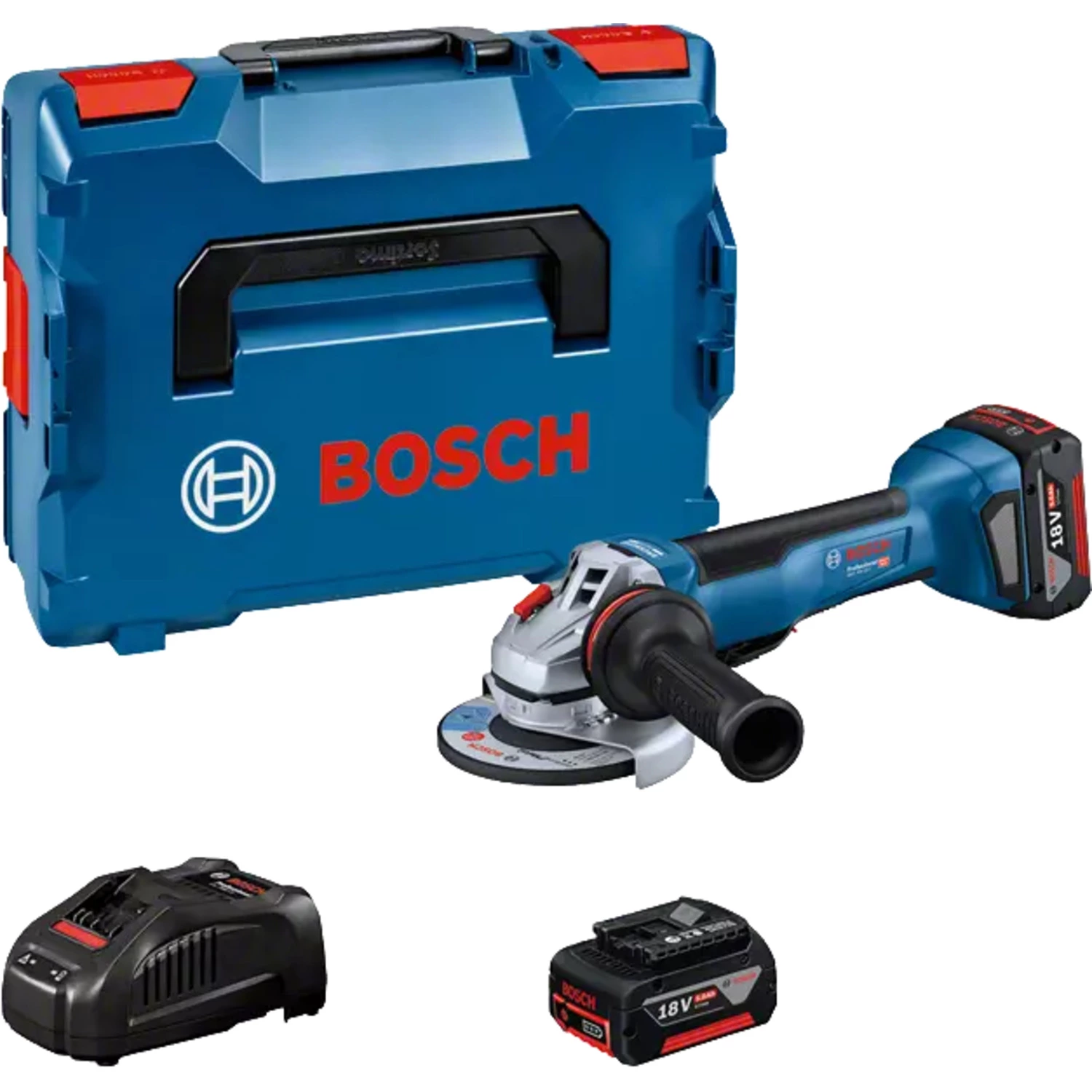 Bosch GWS 18V-10 Meuleuse d'angle sans fil en L-boxx (2x5,0Ah)-image