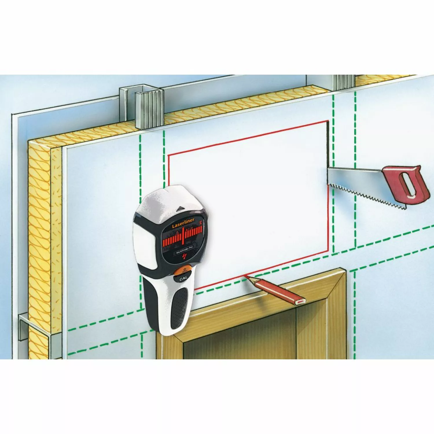 Laserliner MultiFinder Pro Universele Detector - Hout/Metaal/Koper/IJzer-image