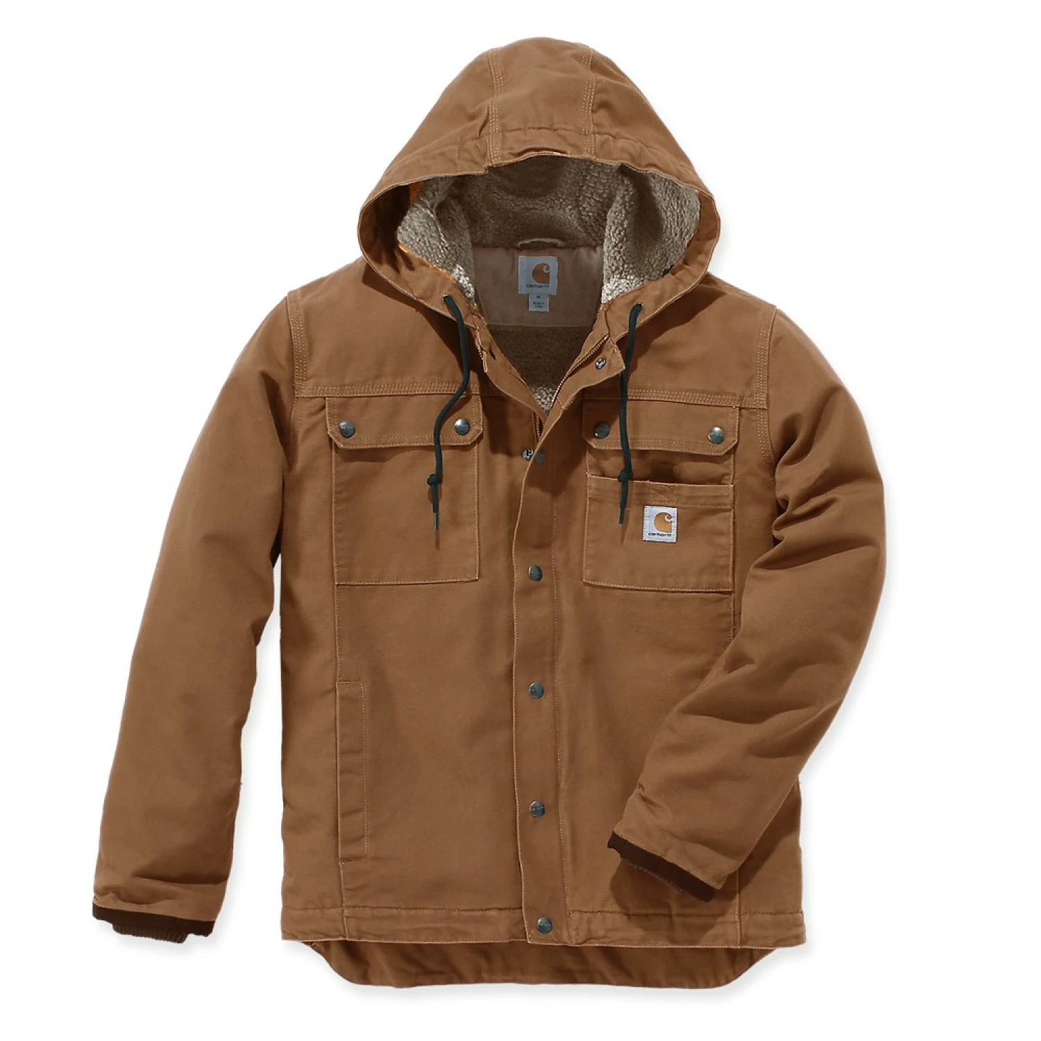 Carhartt 103826 -  Veste 100% Coton Duck Avec Capuche Et Doublure Chaude - XL - carhartt® brown-image