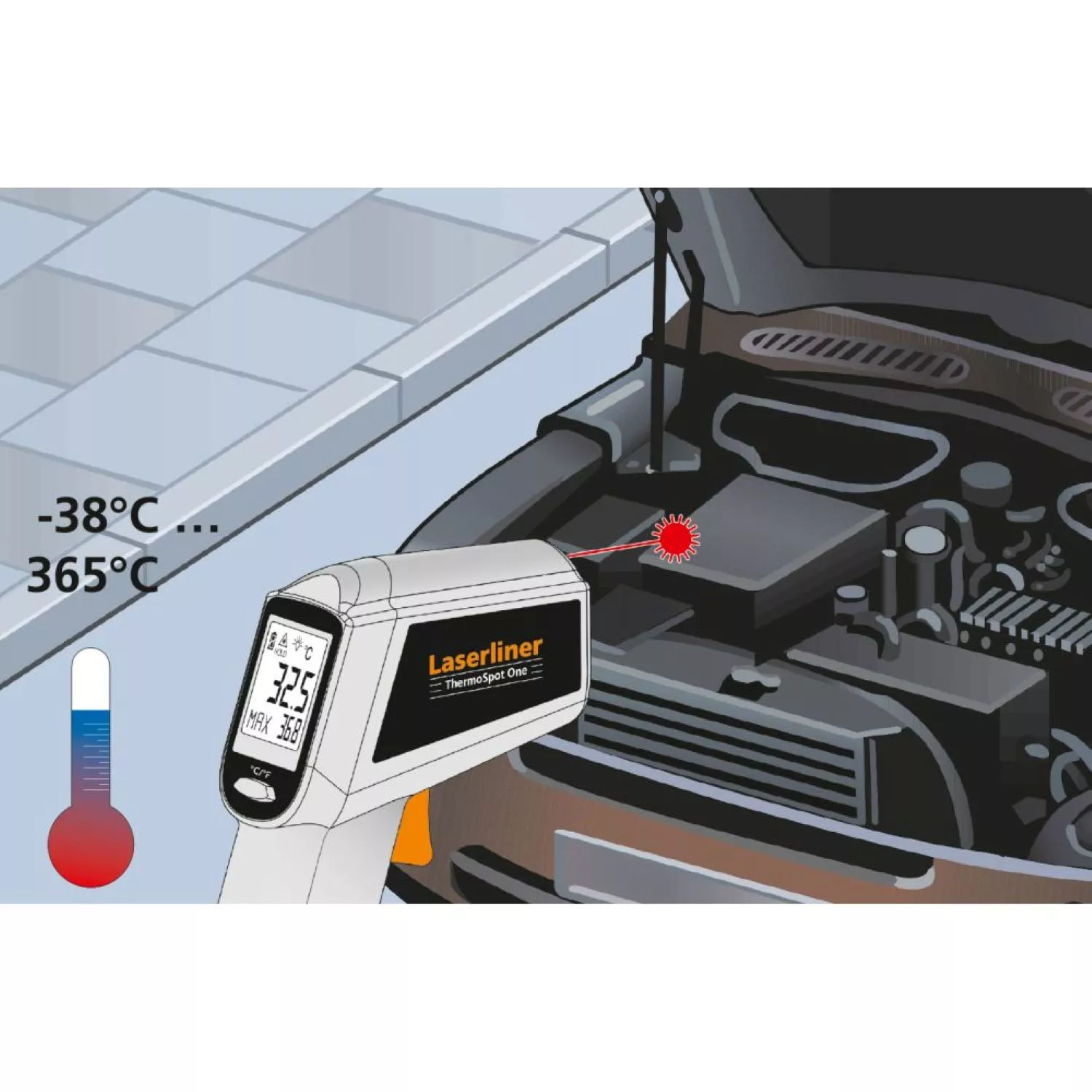 Laserliner ThermoSpot One Thermomètre infrarouge avec laser-image
