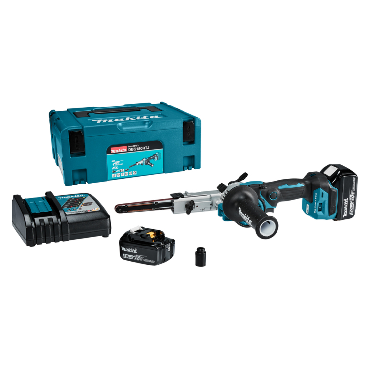 Makita DBS180RTJ Ponceuse à bande sans-fil - 18V Li-ion - 2 batteries 5,0 ah - Mbox - 533 x 9 mm-image
