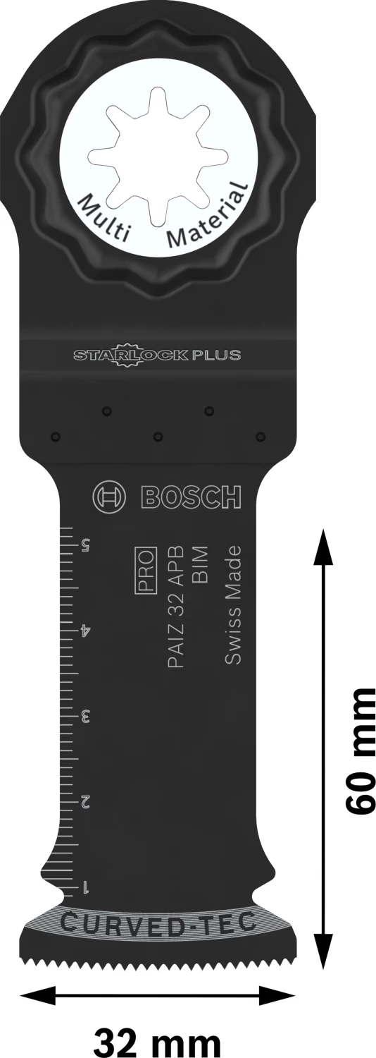 Bosch 2608669128 PRO / PAIZ 32 APB Lame de scie plongeante BIM - 60 x 32 mm - Bois et métal (1 pièce)-image