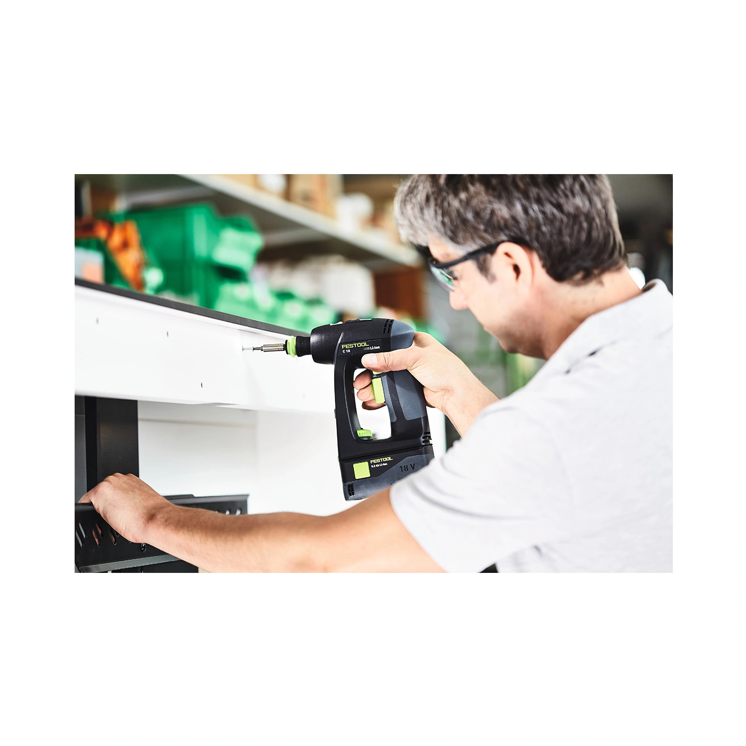 Festool C 18 LI BASIC 18V Li-Ion accu schroefboormachine body in systainer - 45Nm - 45mm - koolborstelloos