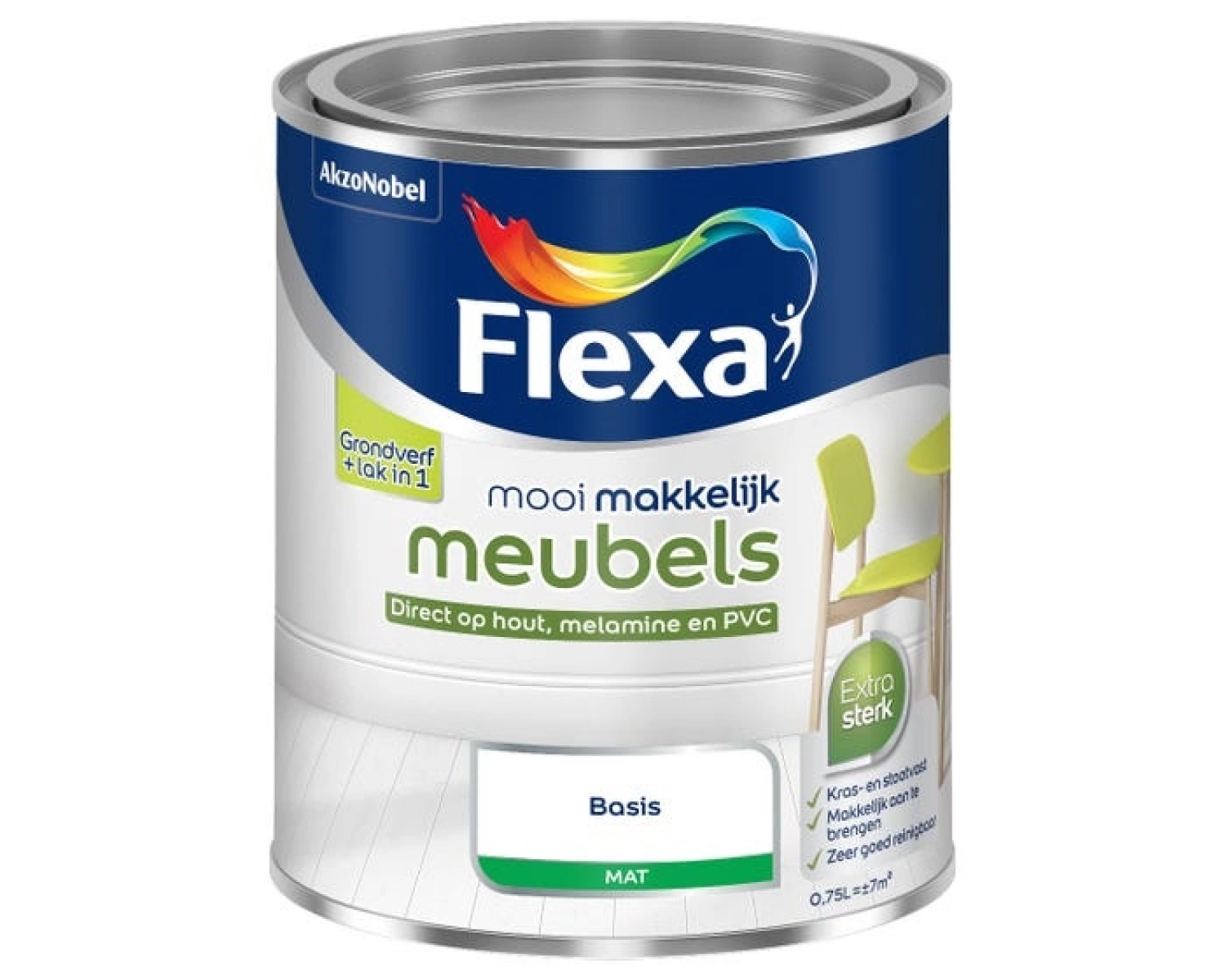 Flexa Beau Facile Meubles Mat - Mélangé de Couleur - 0,75L-image