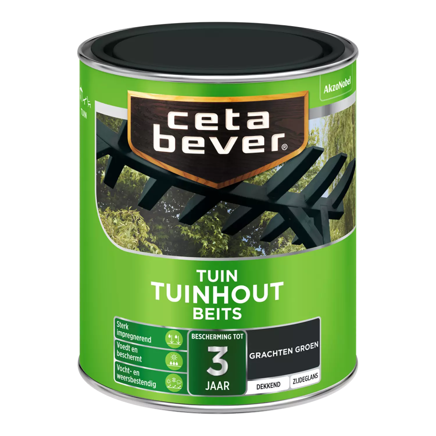 Cetabever Dekkende Tuinhout Beits - Grachtengroen - 0,75L-image