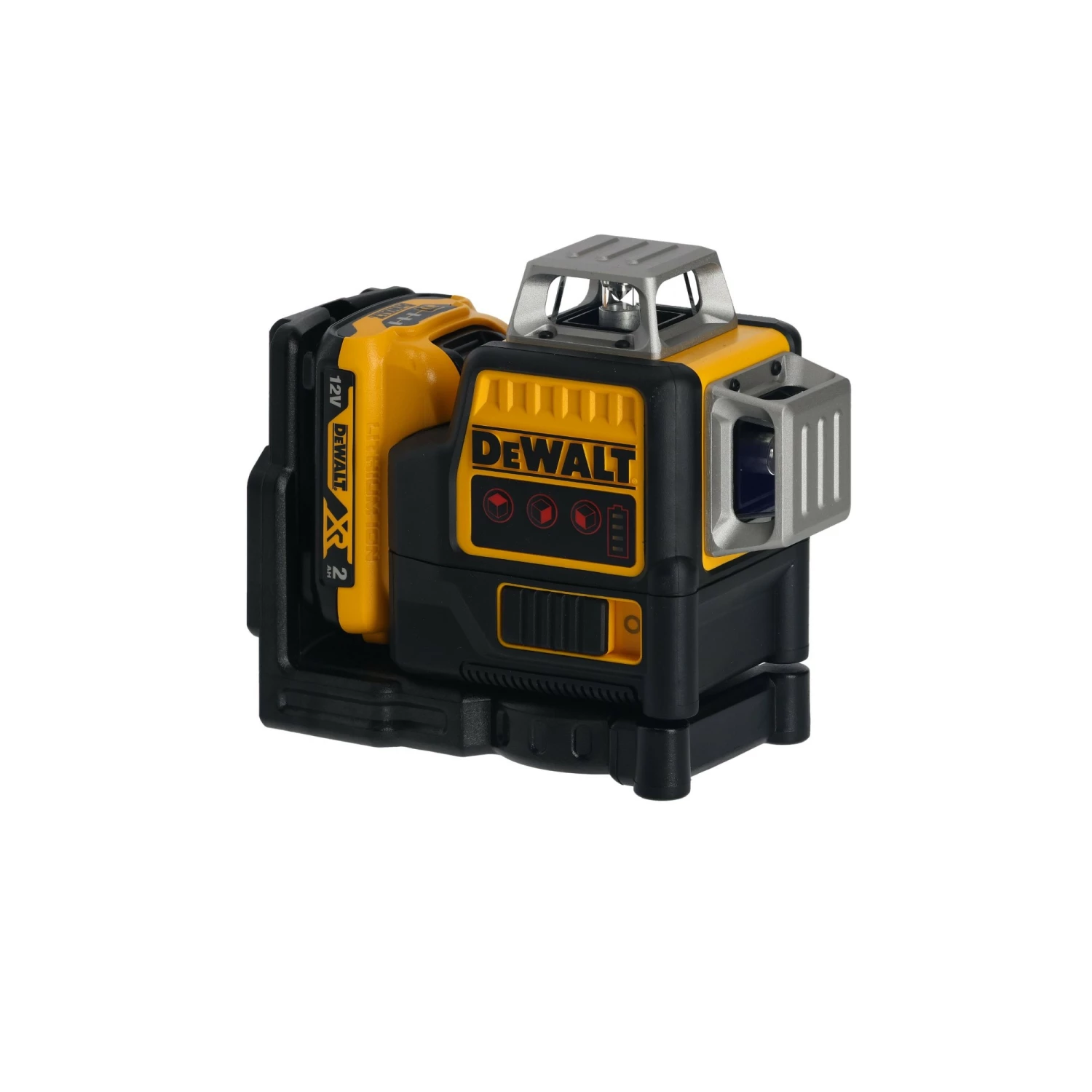 DeWALT DCE089D1R 10,8V Li-Ion accu zelfnivellerende 3x360° graden multilijnlaser set (1x 2.0Ah accu) in koffer - 3 lijnen - 15m - rood-image