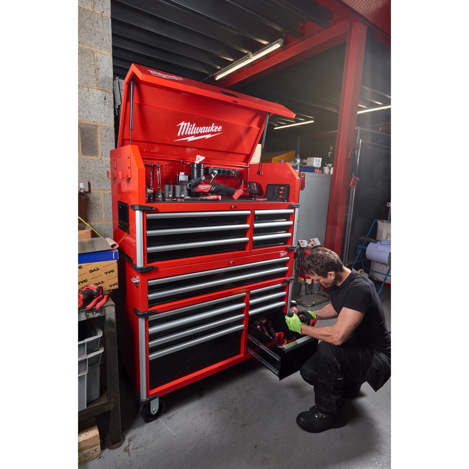 Milwaukee 4932478852 Stalen gereedschapswagen met 10 lades - 46˝ / 117 cm-image