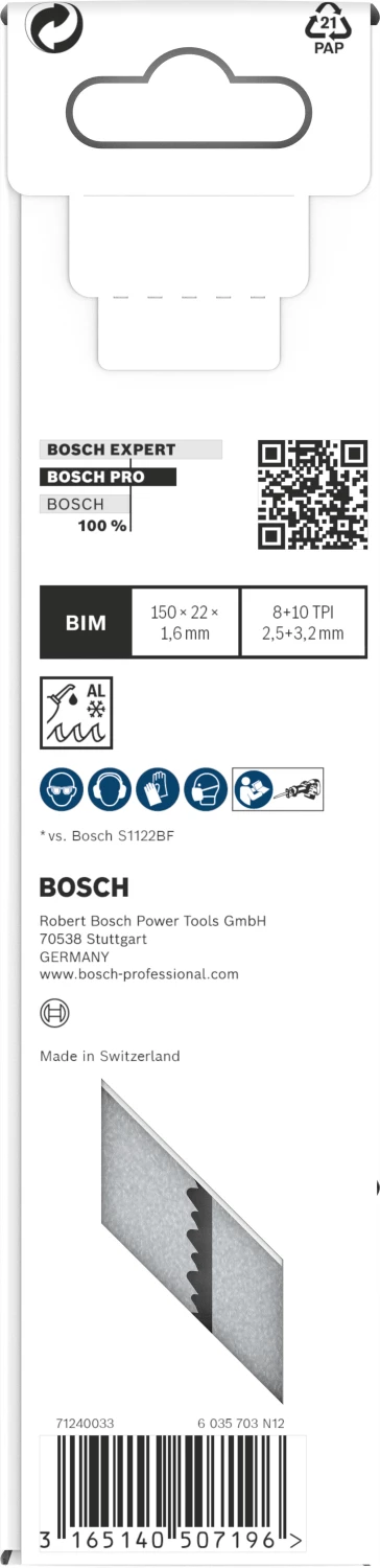 Bosch PRO S930CF Lame de scie sabre pour démolition de métaux épais - 150 mm - métal (5 pièces)