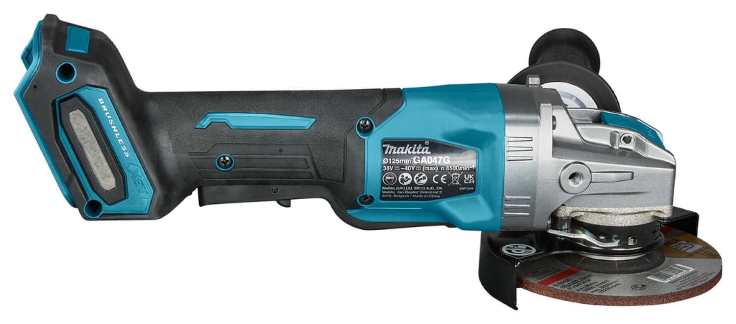 Makita GA047GZ 40V Max Li-Ion accu haakse slijper body - X-Lock - 125mm