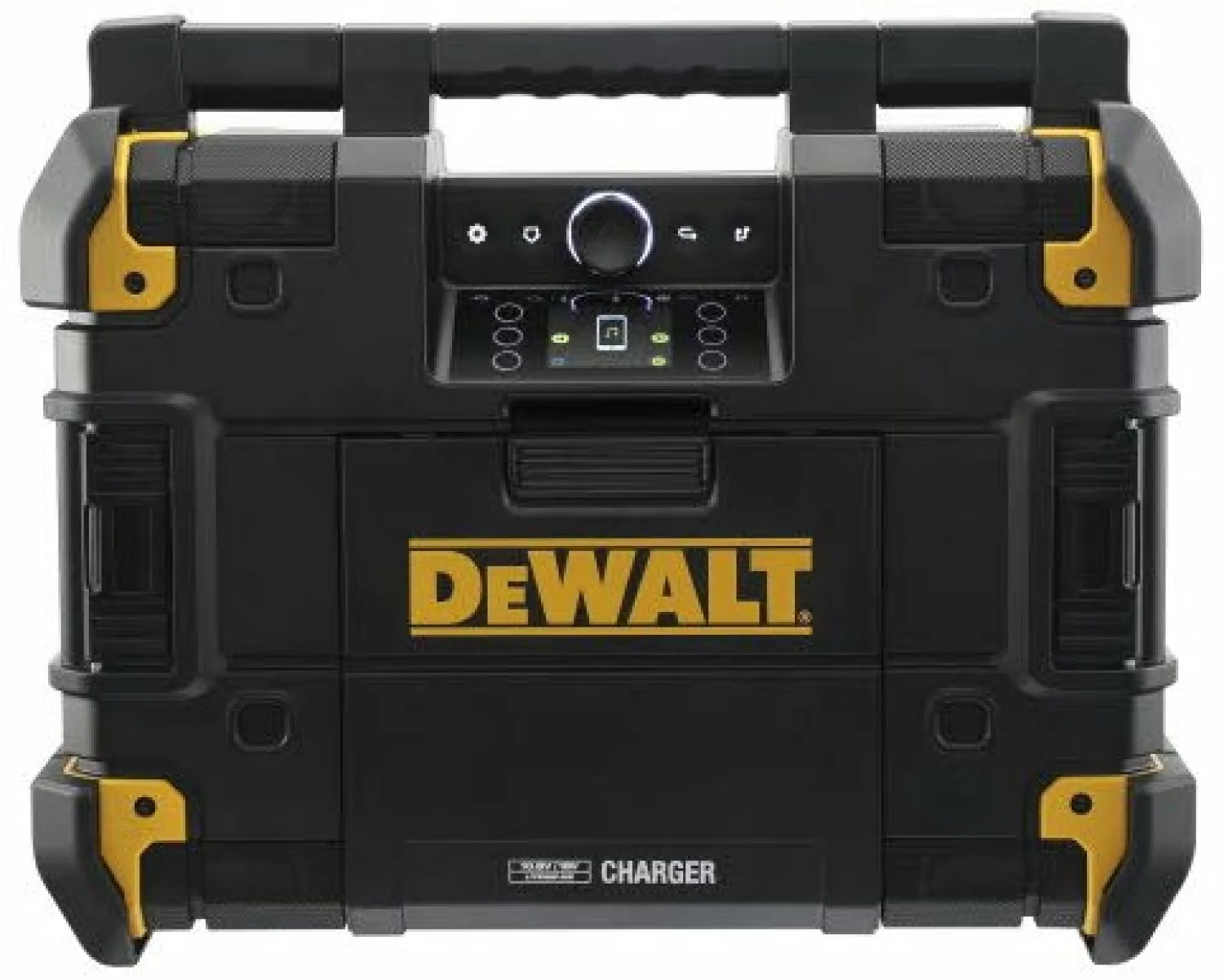 DeWALT DWST1-81078 10,8 / 54 V Li-ion XR batterie TSTAK radio avec fonction de recharge - fonctionne sur secteur et batterie-image