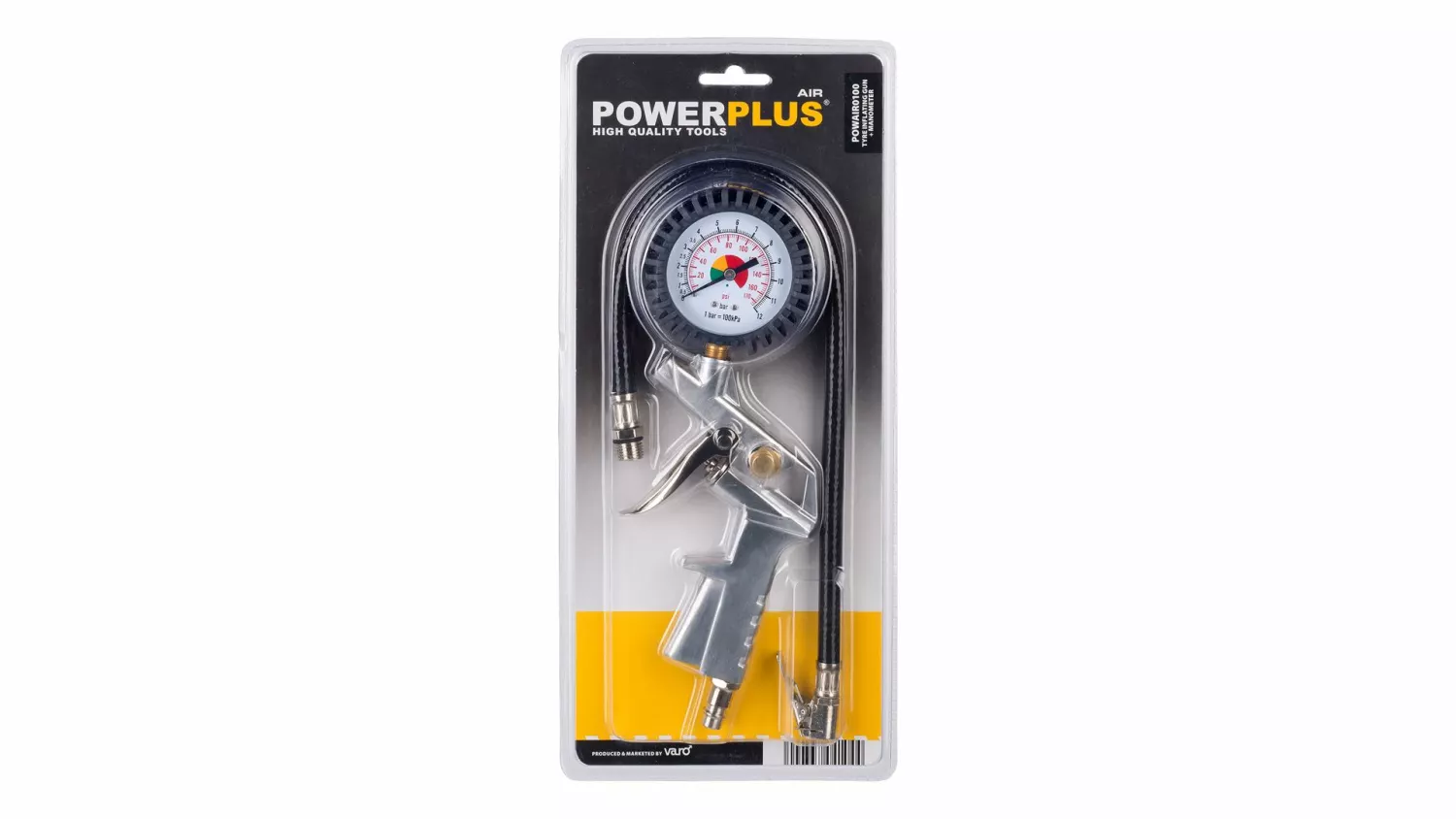 Powerplus POWAIR0100 Bandenpomp met spanningsmeter - 8 bar-image