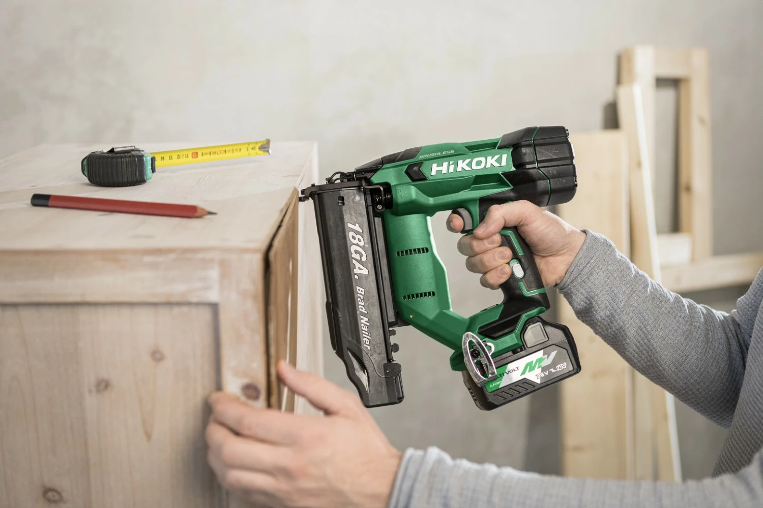 HiKOKI NT1850DA W6Z Accu spijkerapparaat - 18V - BL - 18 Gauge - MV - in HSC IV-image
