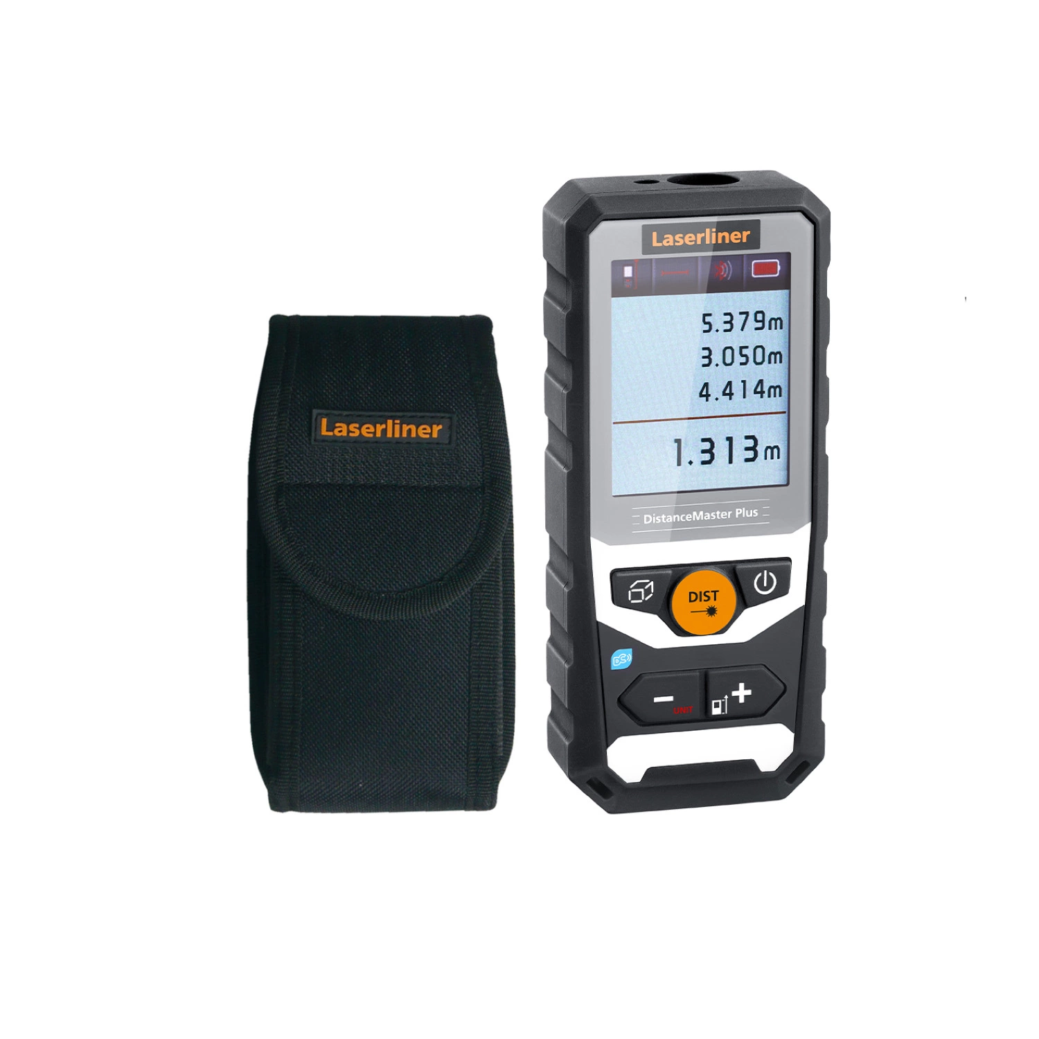 Laserliner Distancemaster Plus 80 Afstandsmeter in tas - 80m - rood - Bluetooth - IP65-image