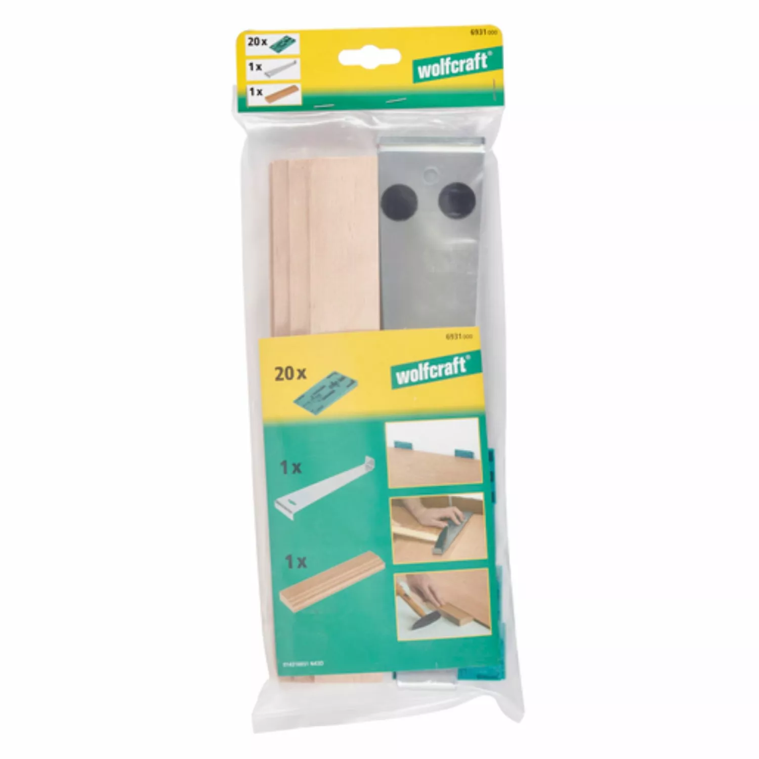 Wolfcraft 6931000 - Set de pose de parquet stratifié (20pcs)-image