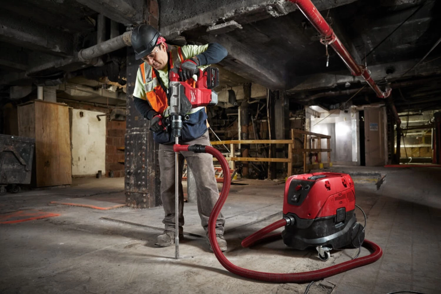 Milwaukee M18 FHM-121C 18 V Li-ion SDS-Max Marteau piqueur sans fil (1 batterie 12,0 Ah) dans un coffre - 11 J-image