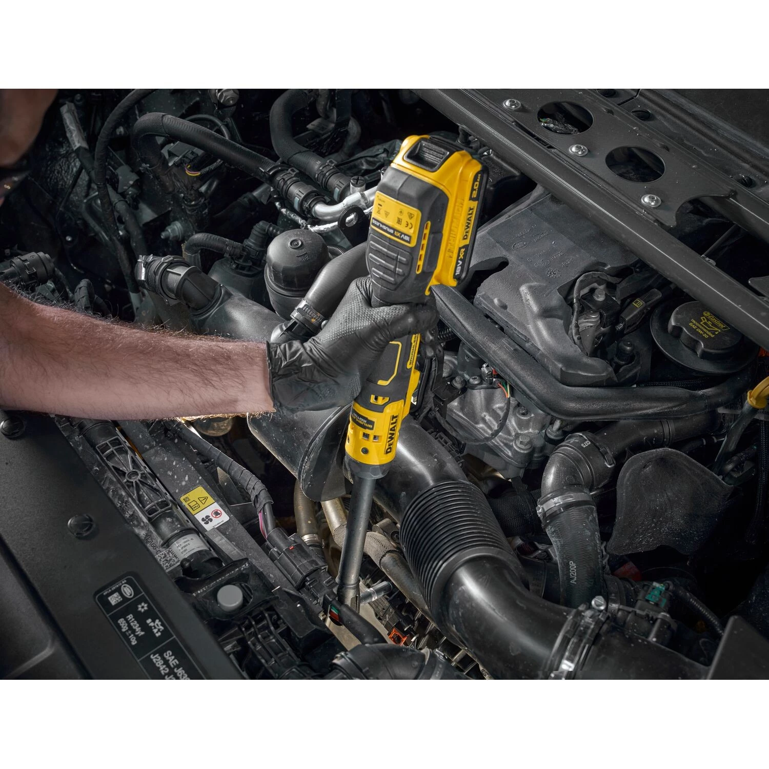 DeWALT DCF514EN-XJ 18V XR 1/4" accu haakse ratelsleutel met lange nek-image