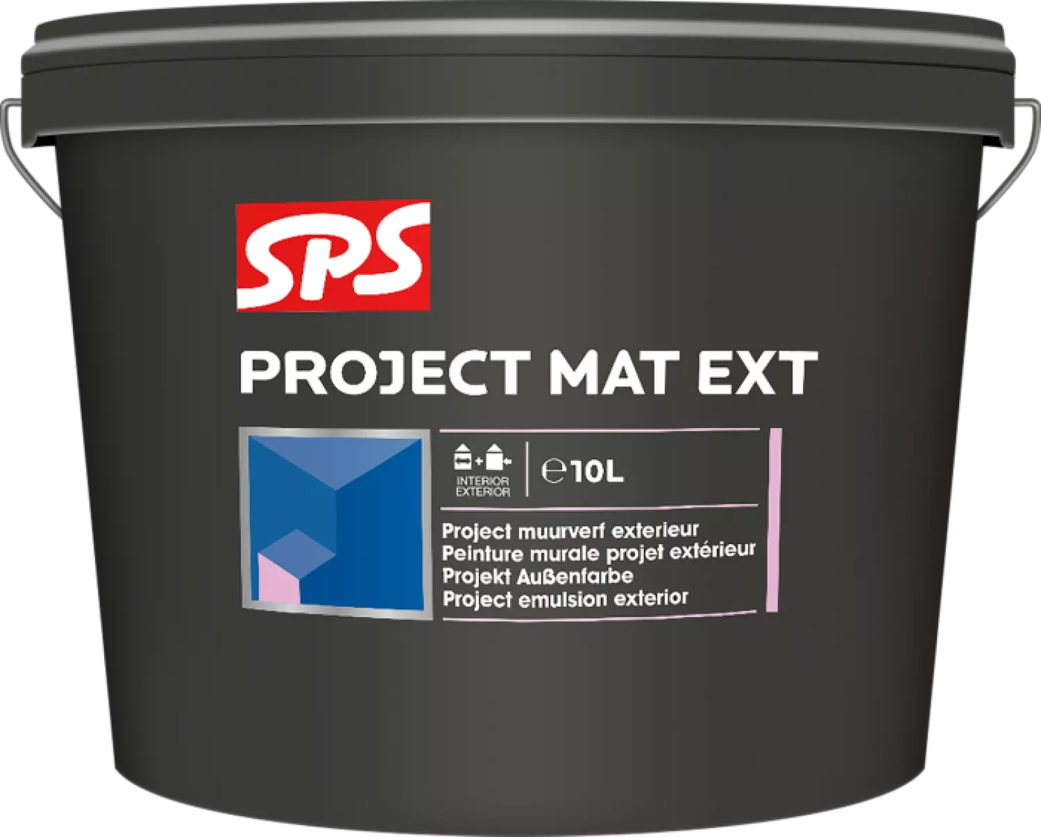 SPS 10310025 Peinture murale - Noir - Project Matt Ext – 10 L-image